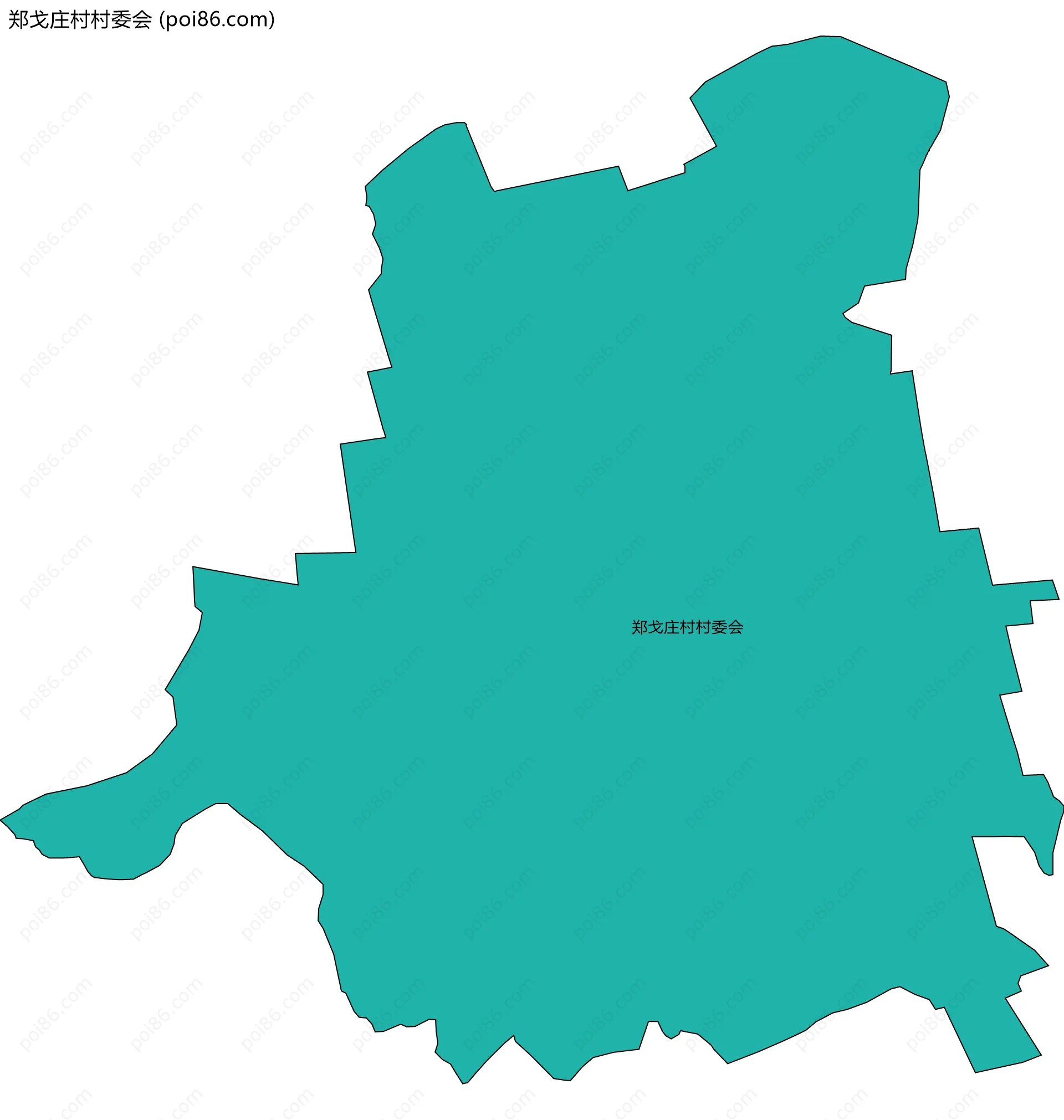 郑戈庄村村委会边界地图