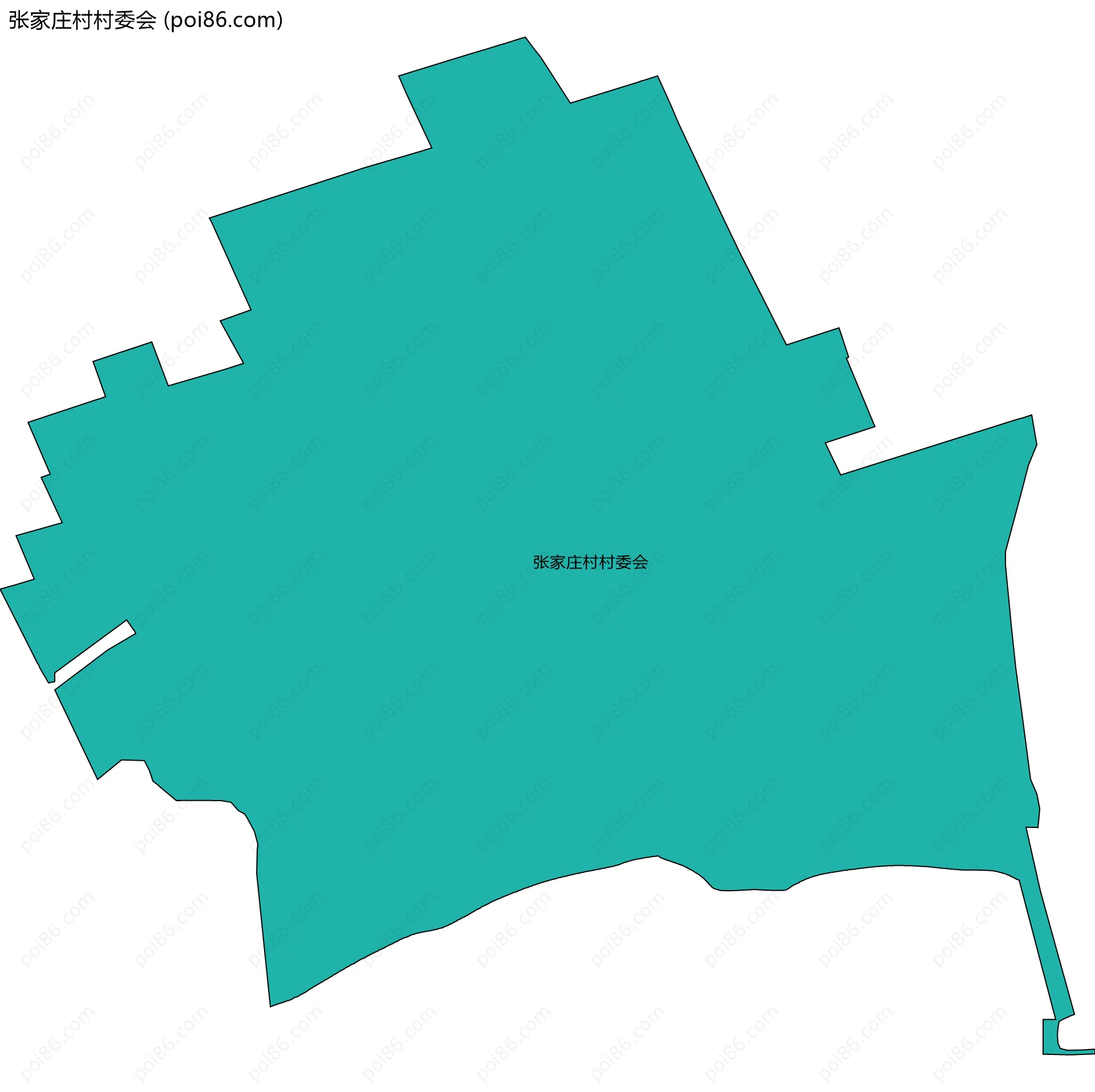 张家庄村村委会边界地图