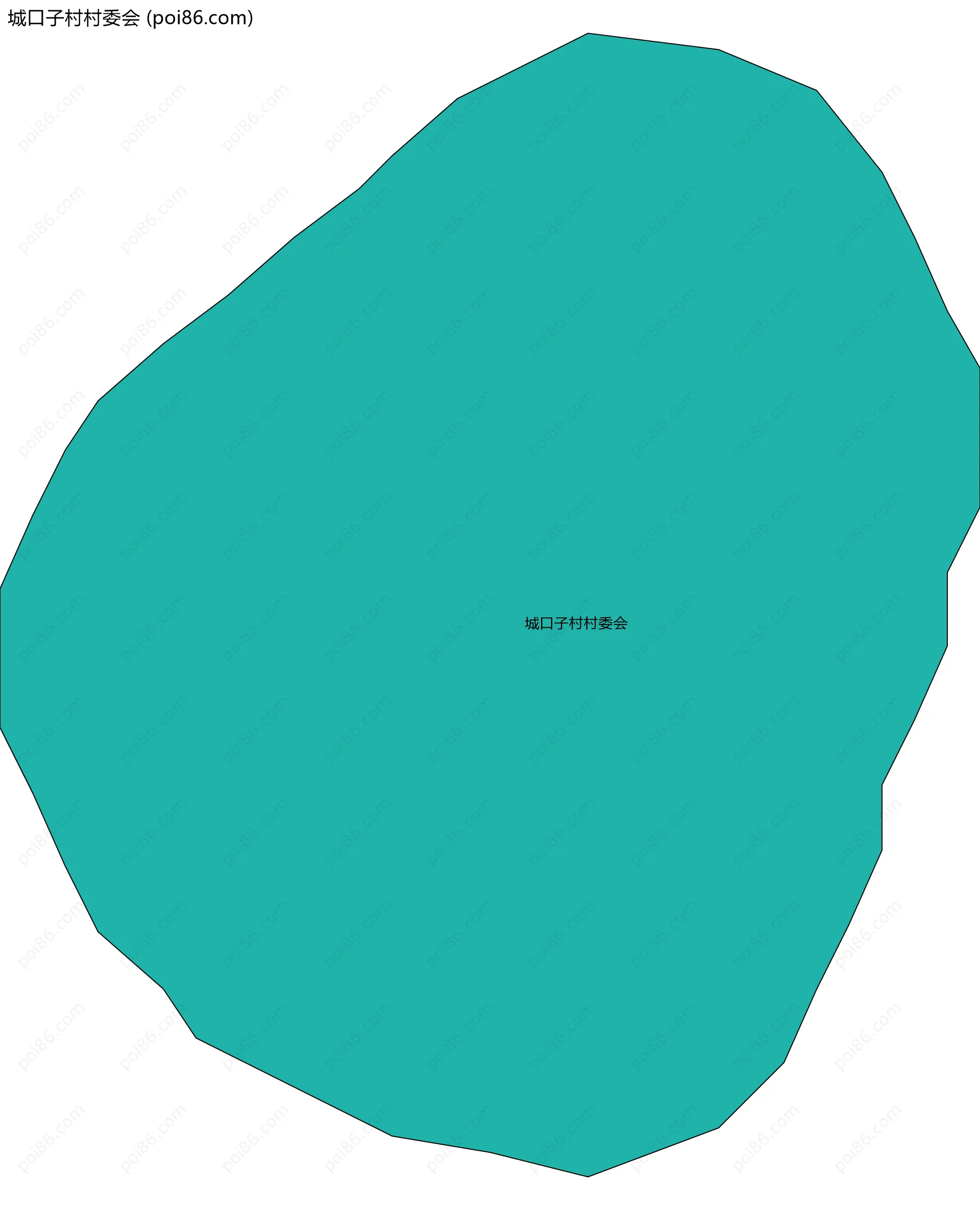 城口子村村委会边界地图