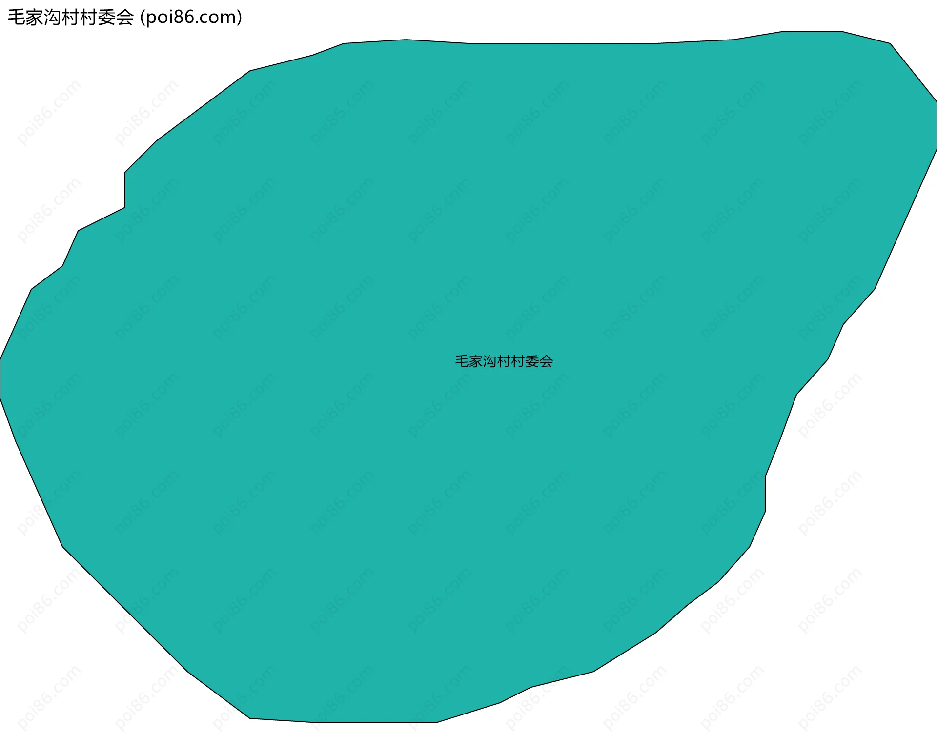 毛家沟村村委会边界地图
