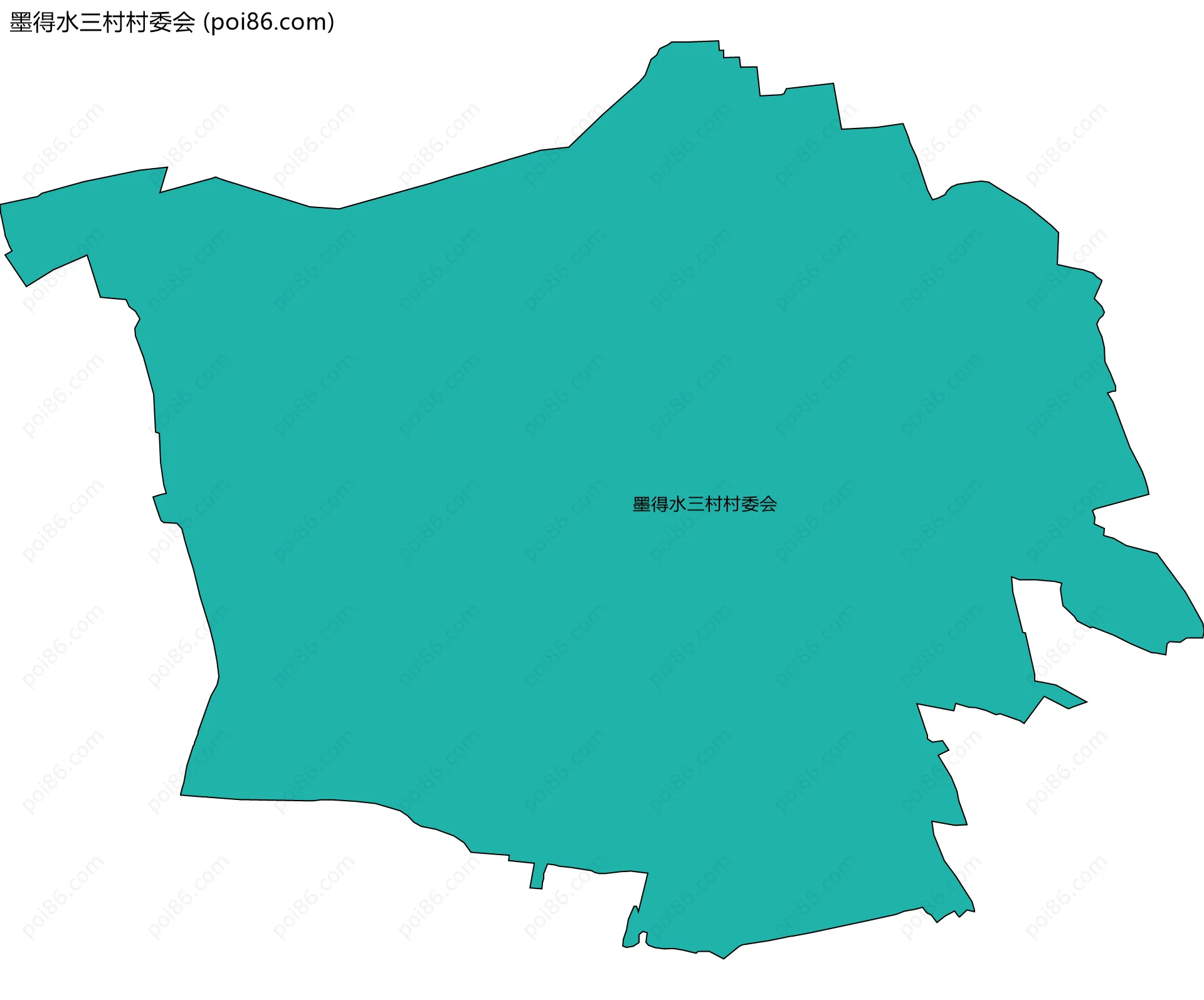 墨得水三村村委会边界地图