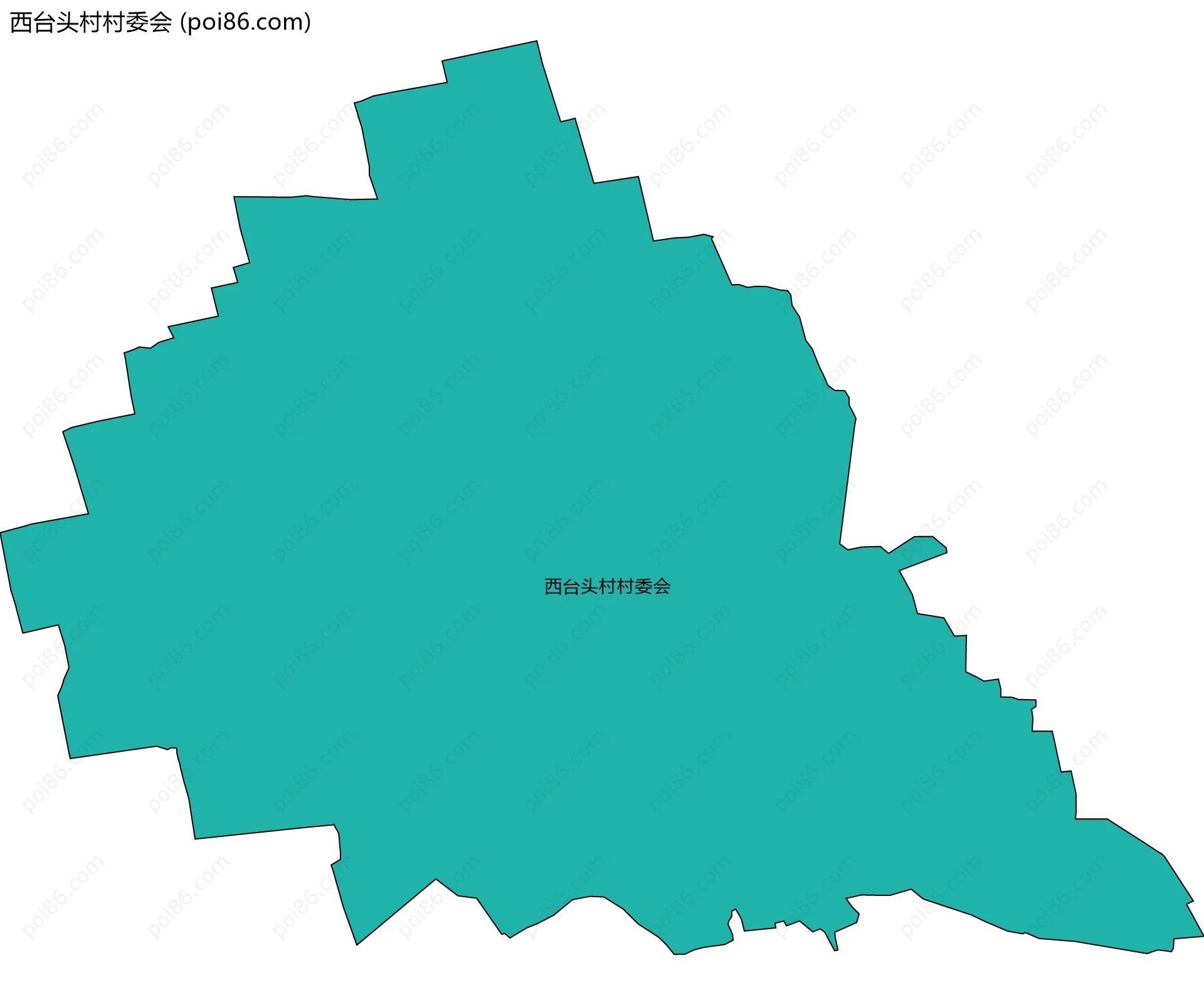 西台头村村委会边界地图
