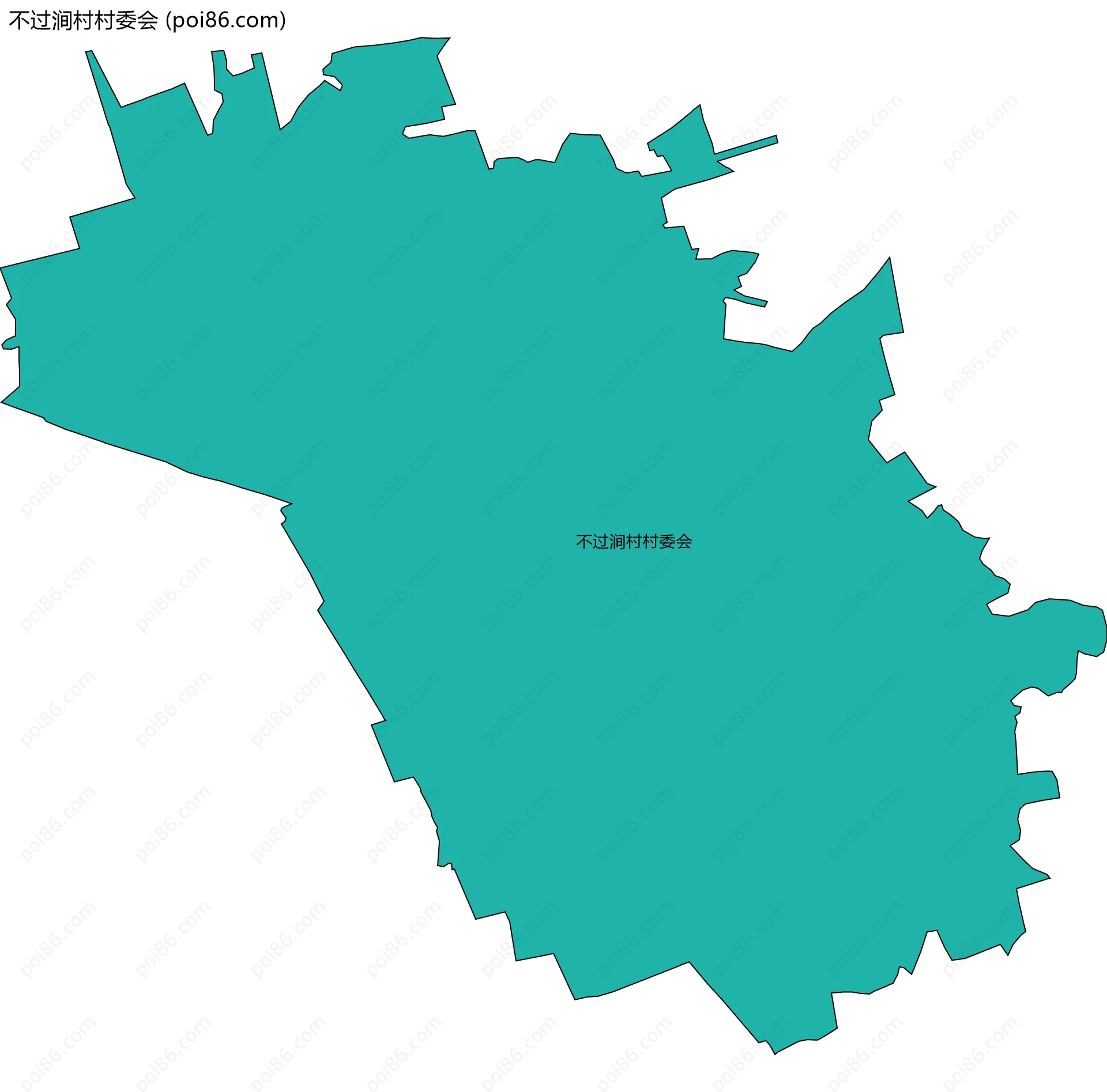不过涧村村委会边界地图
