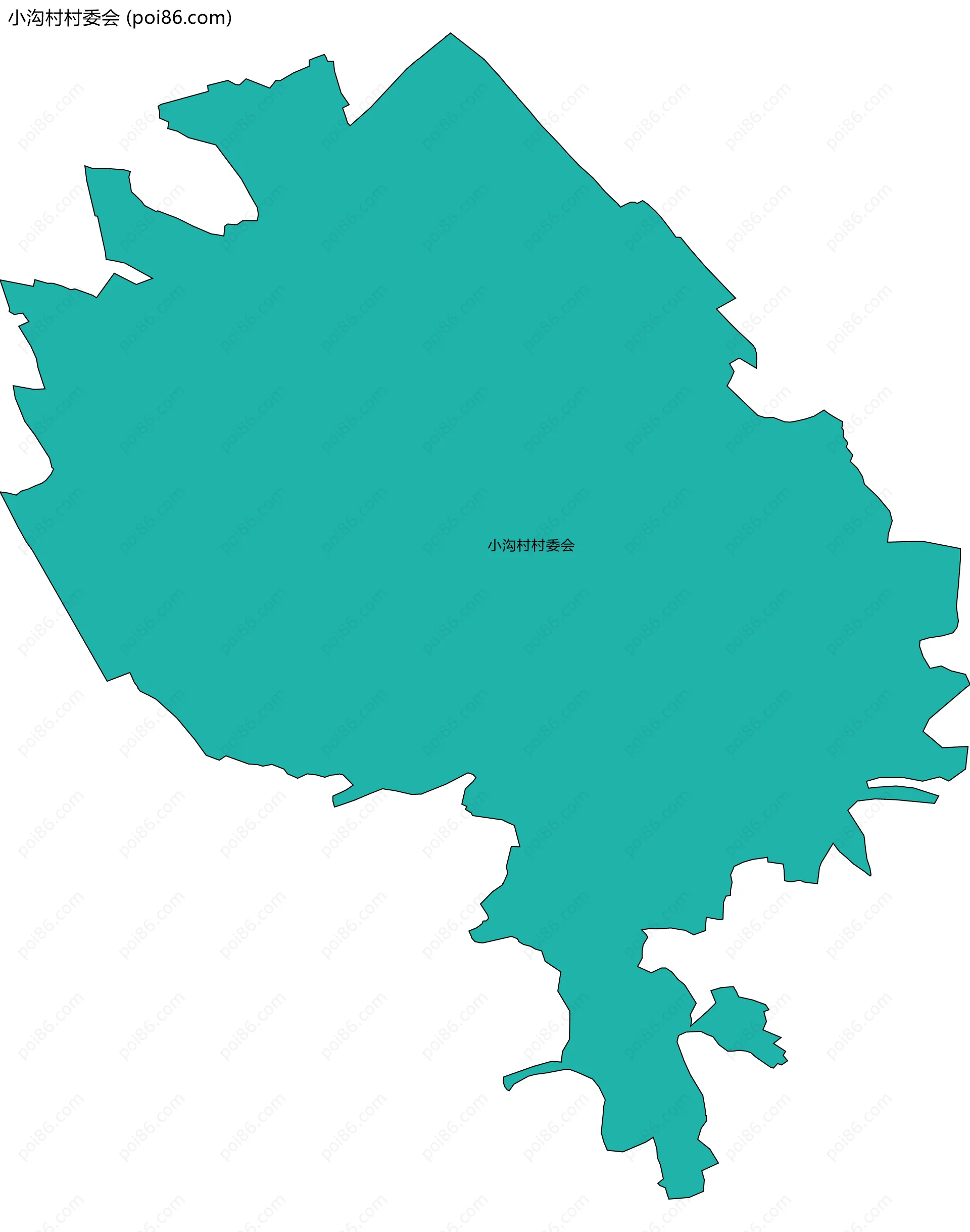 小沟村村委会边界地图