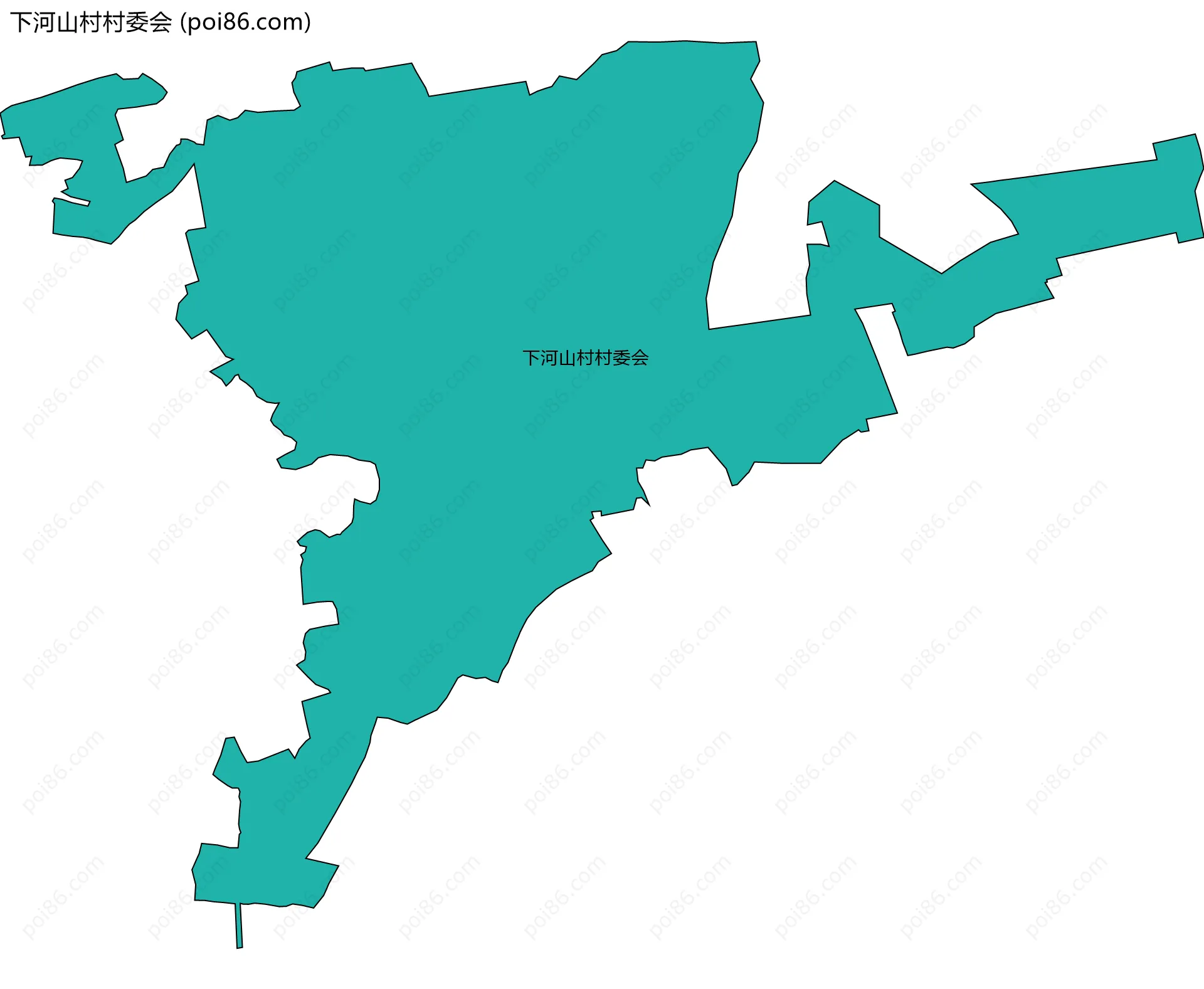 下河山村村委会边界地图