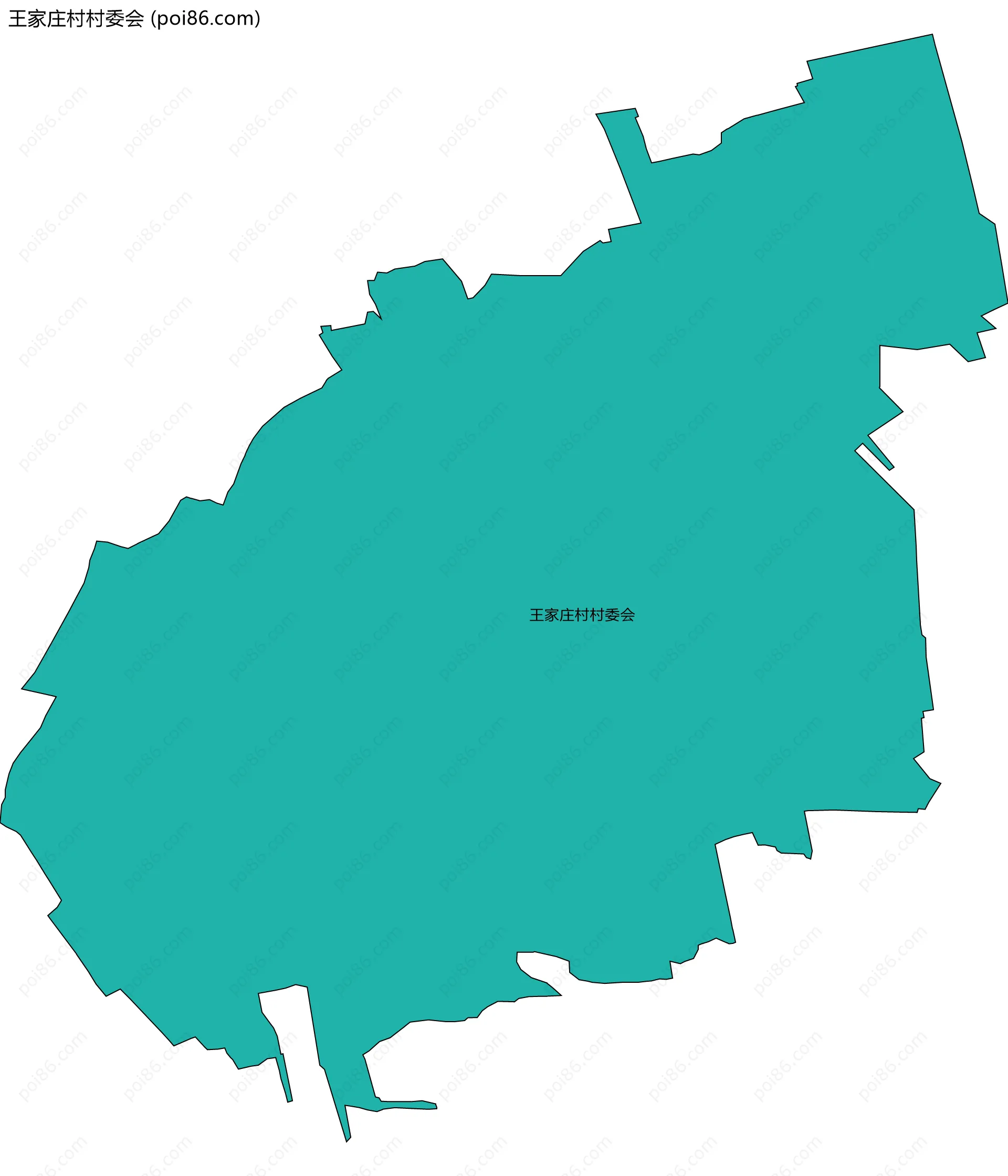 王家庄村村委会边界地图