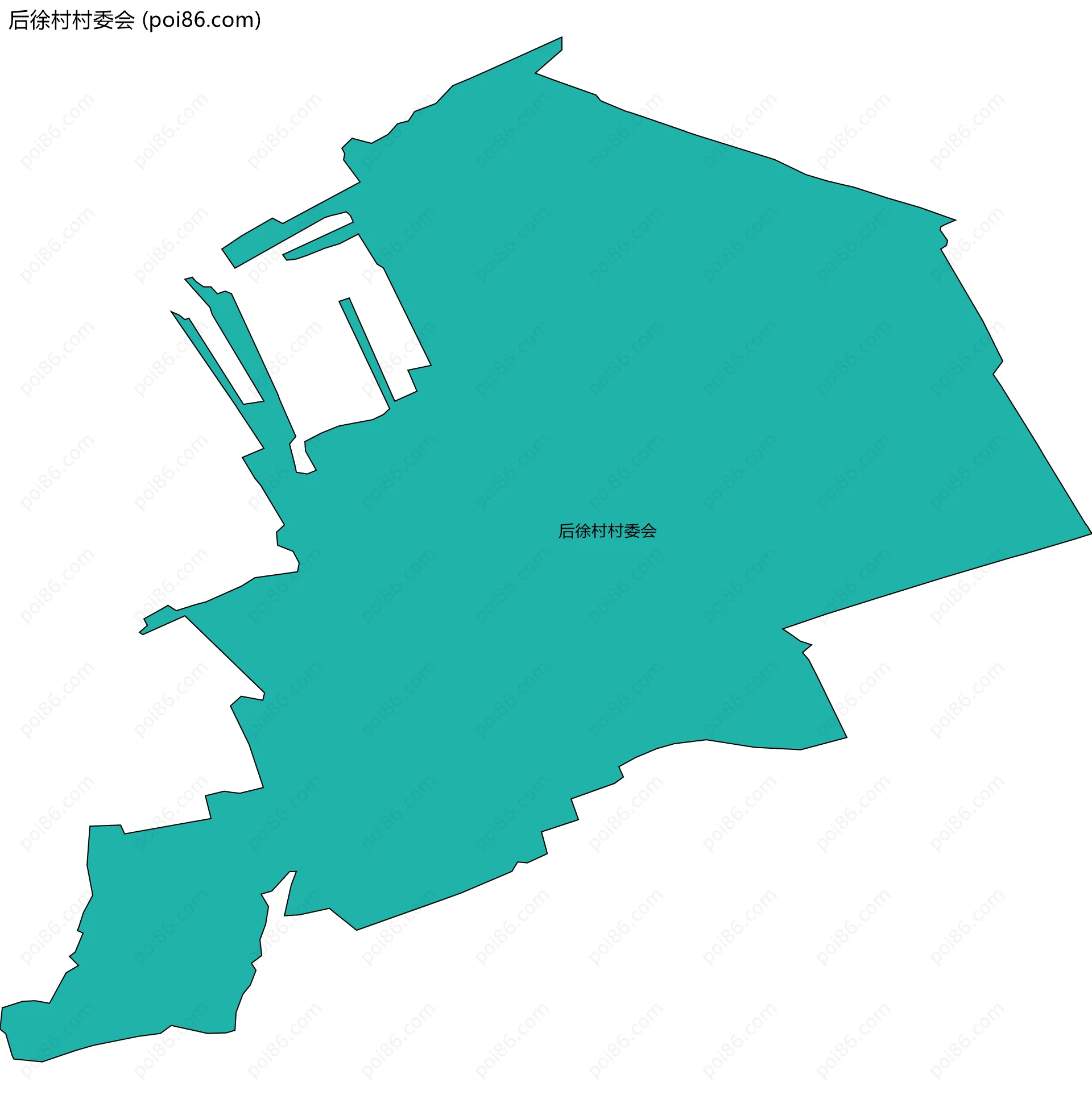后徐村村委会边界地图