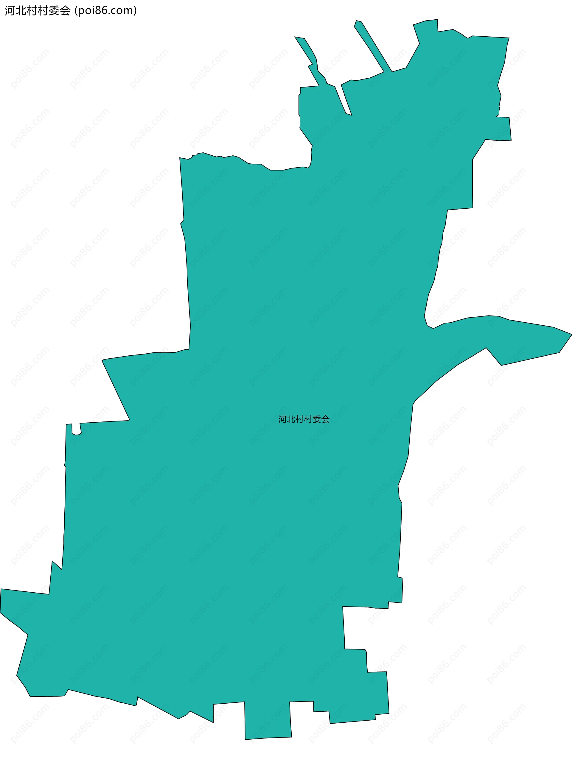 河北村村委会边界地图