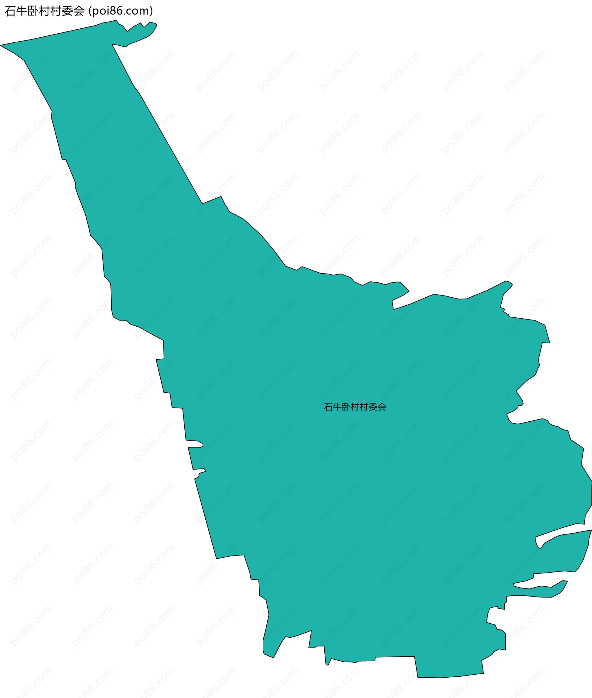 石牛卧村村委会边界地图