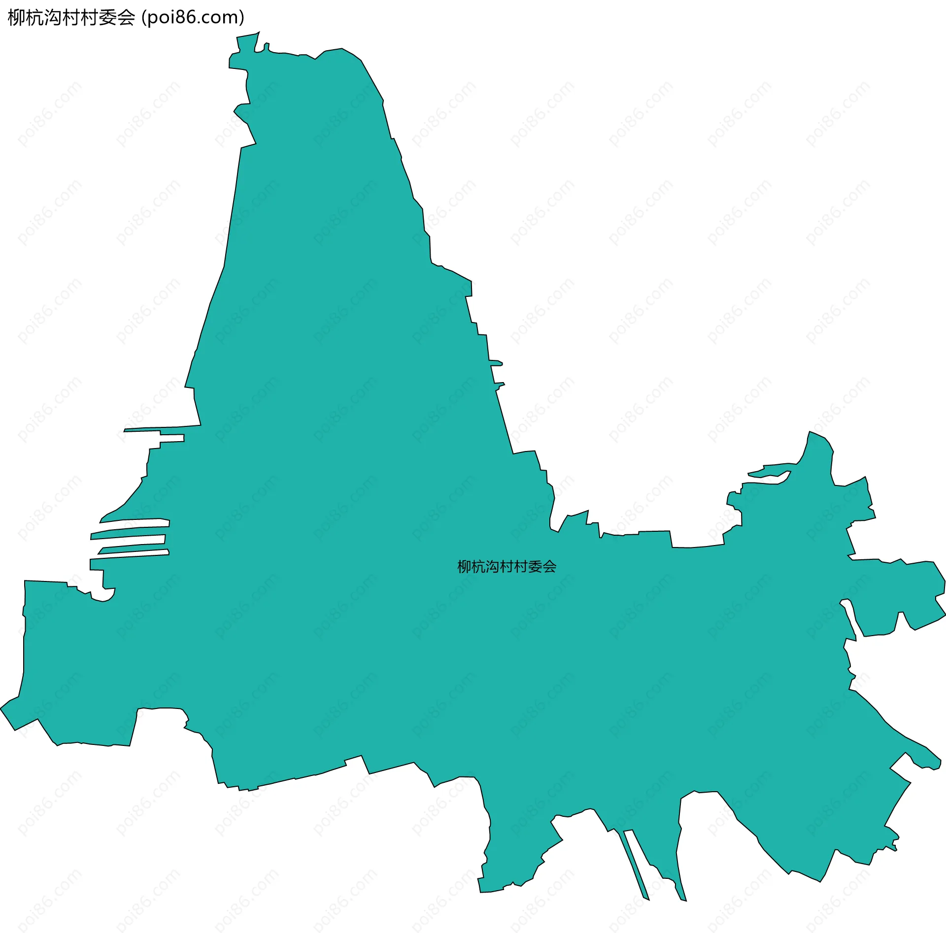 柳杭沟村村委会边界地图