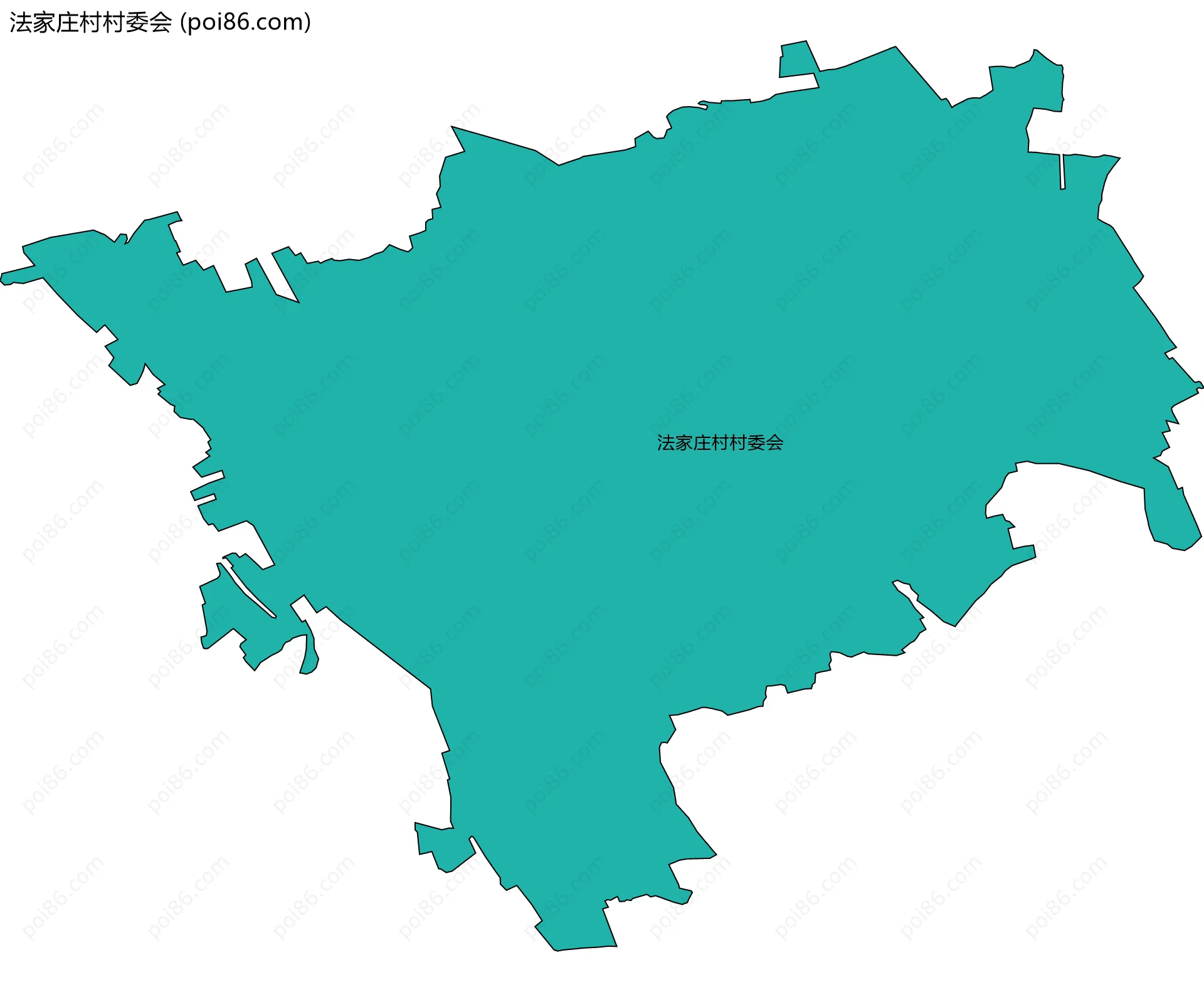 法家庄村村委会边界地图