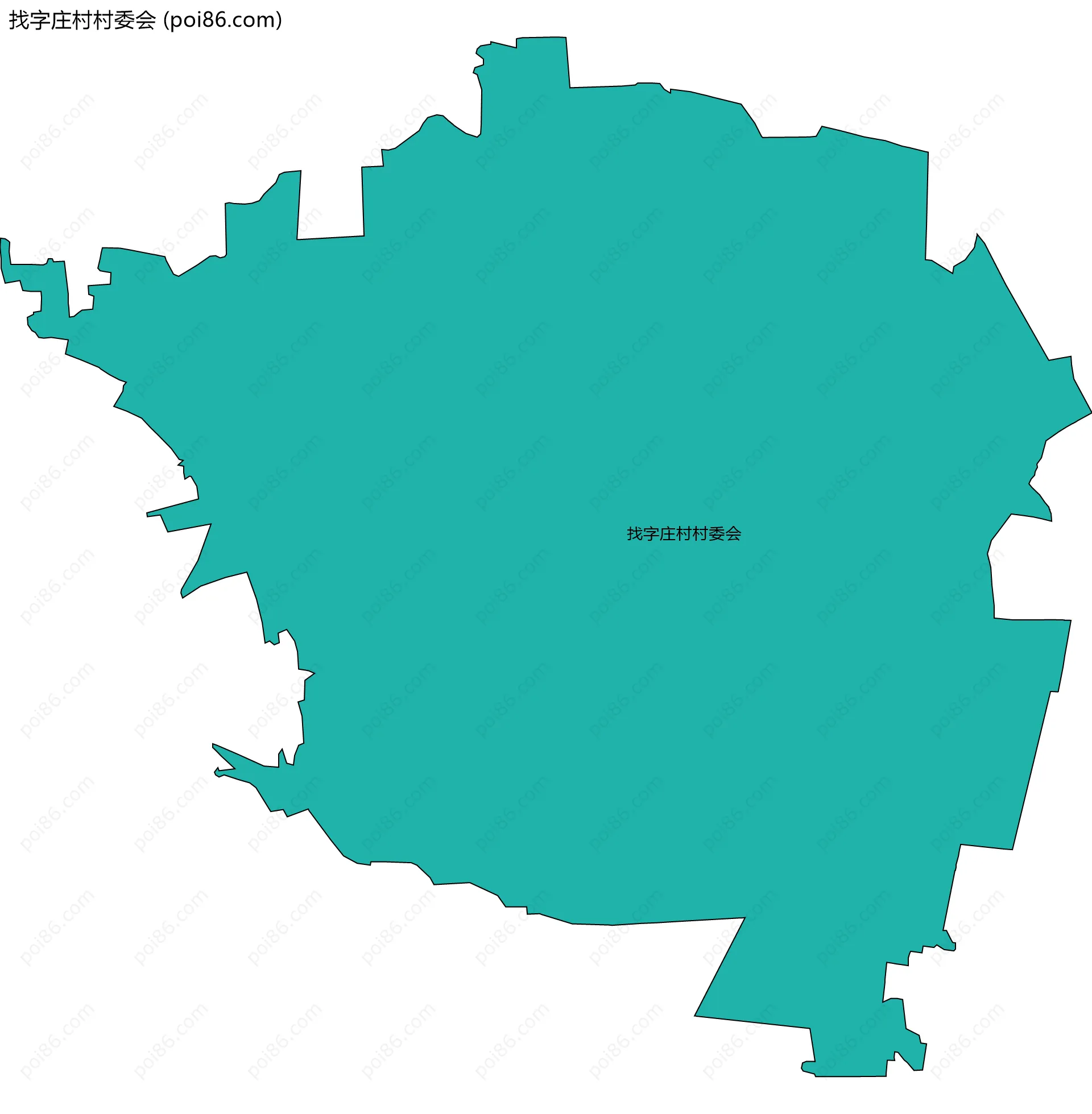 找字庄村村委会边界地图
