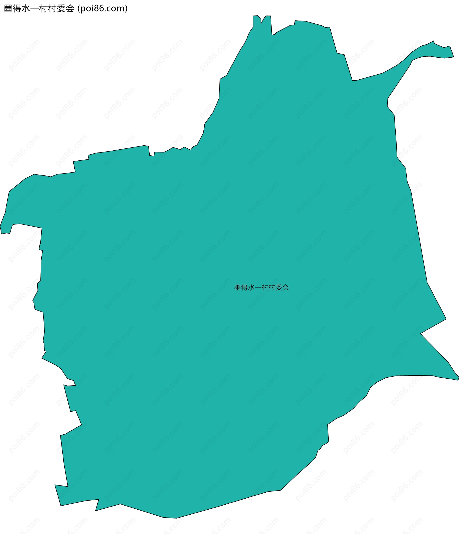 墨得水一村村委会边界地图