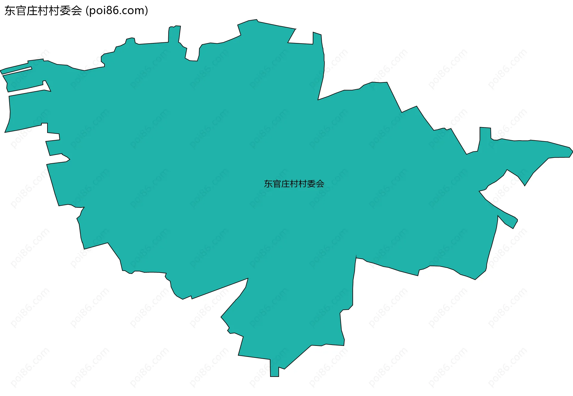 东官庄村村委会边界地图