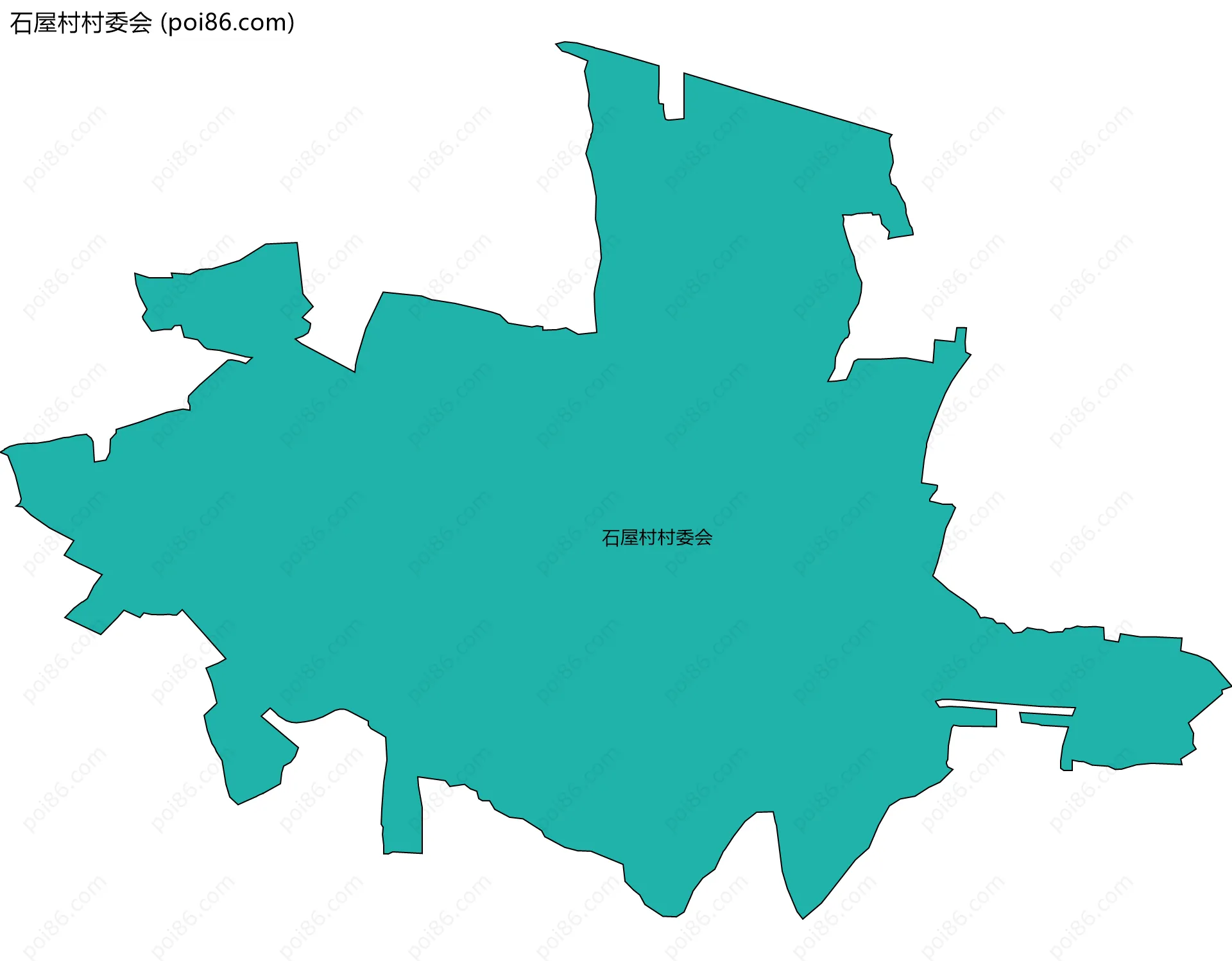 石屋村村委会边界地图