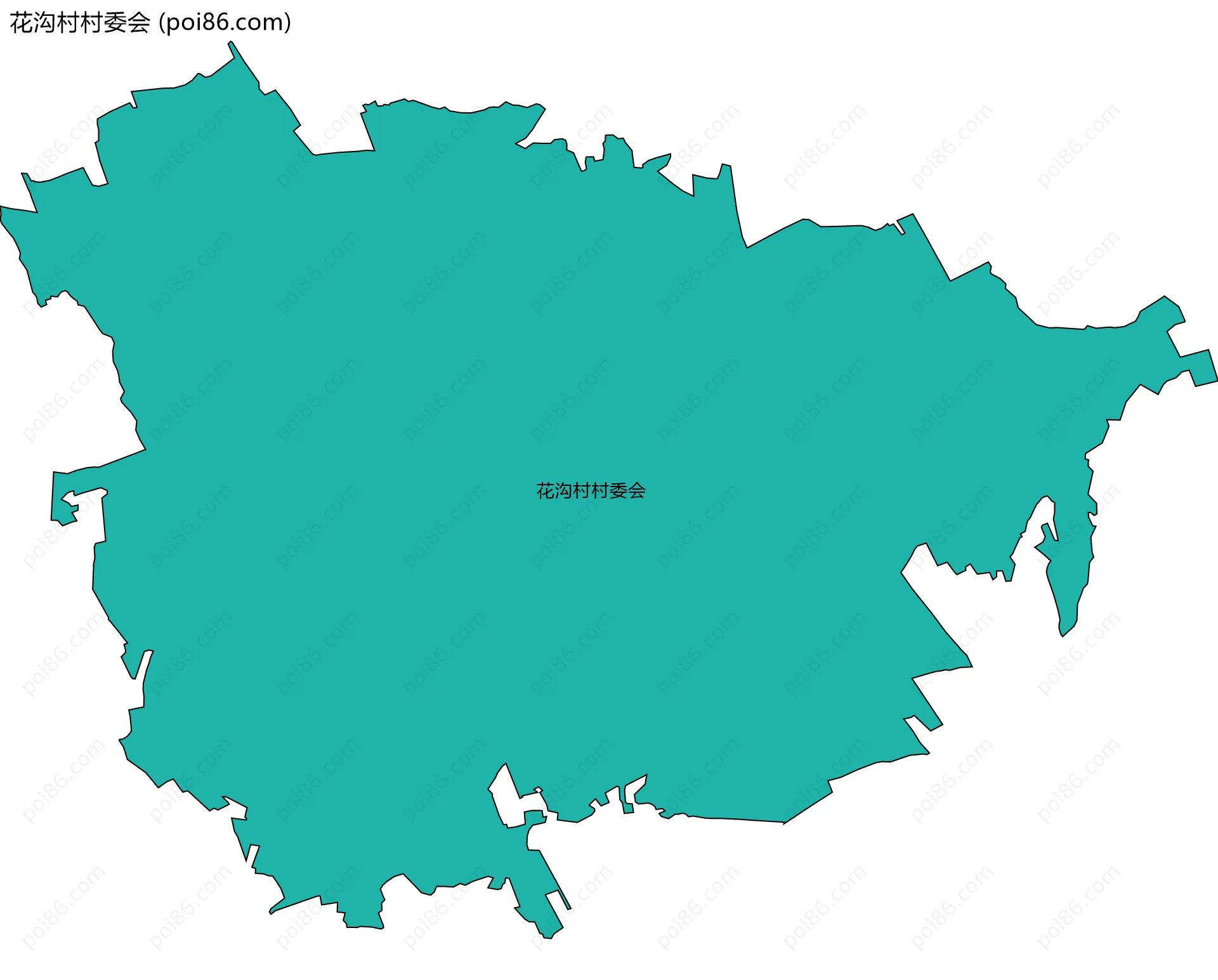 花沟村村委会边界地图