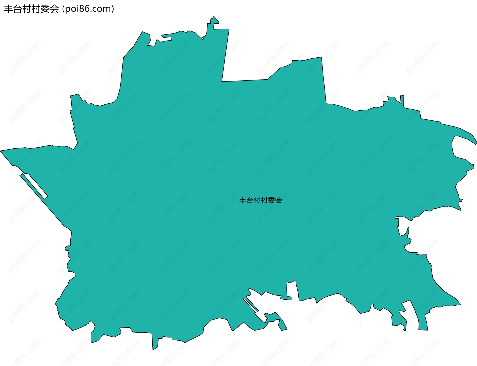 丰台村村委会边界地图