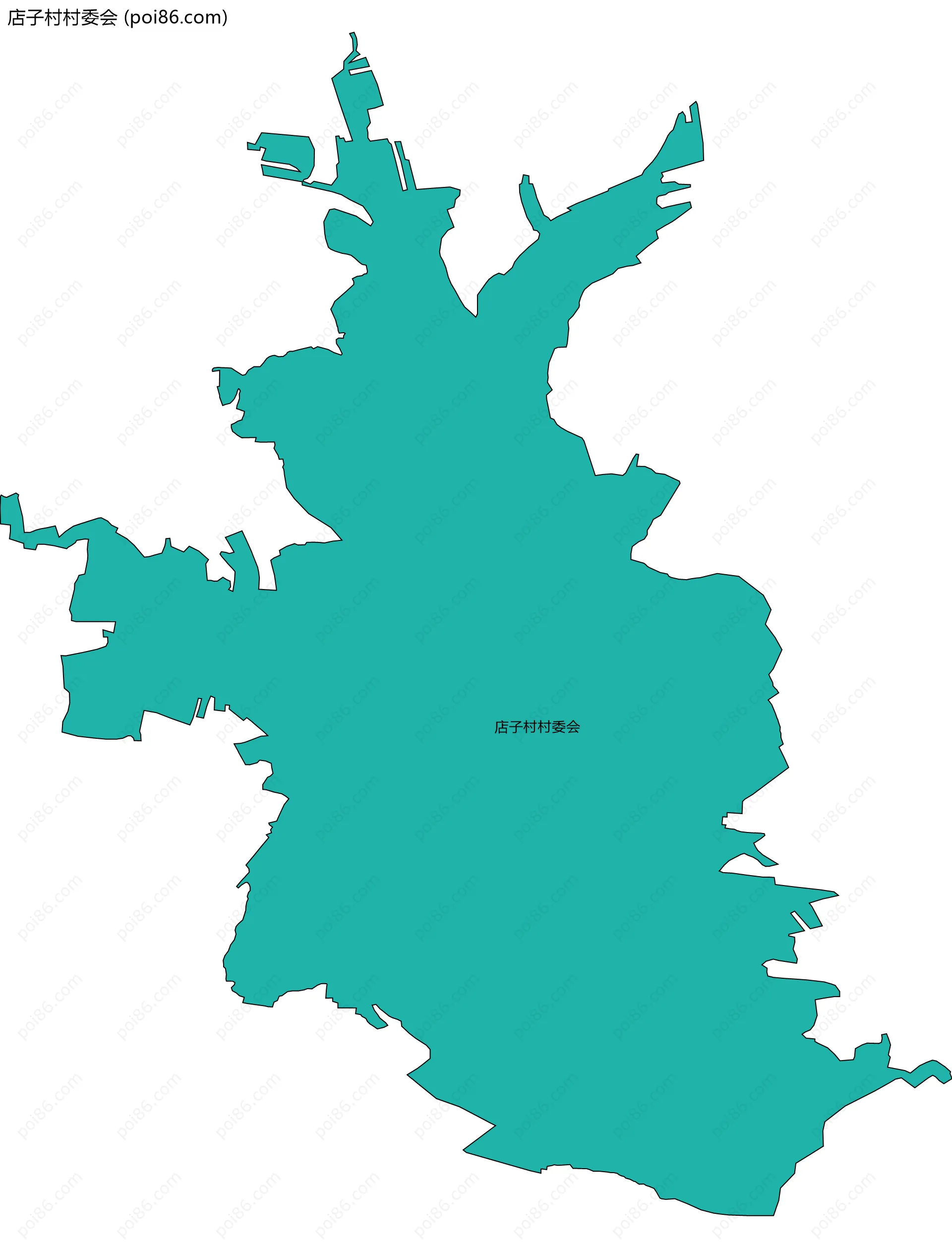 店子村村委会边界地图