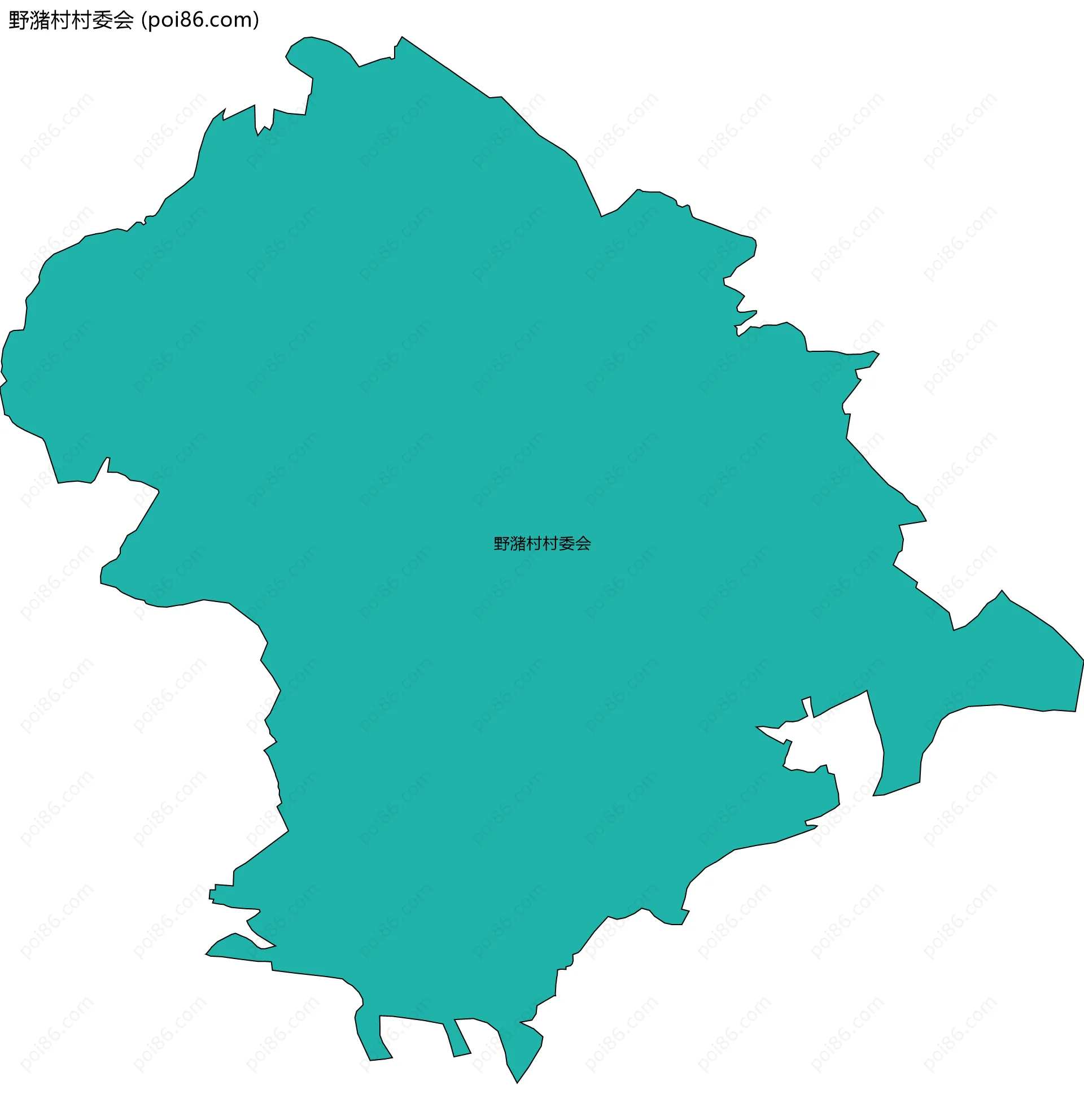 野潴村村委会边界地图