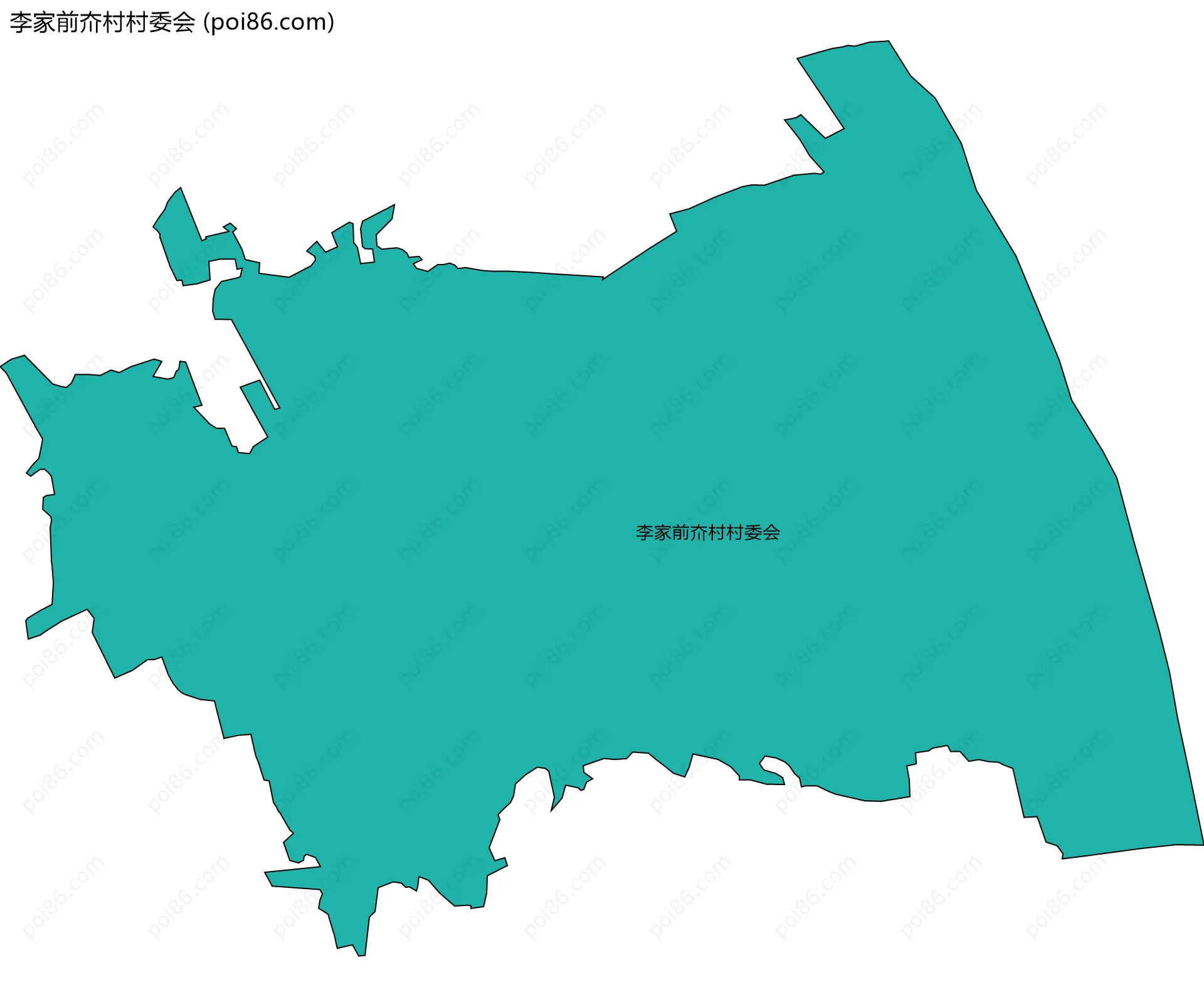 李家前夼村村委会边界地图