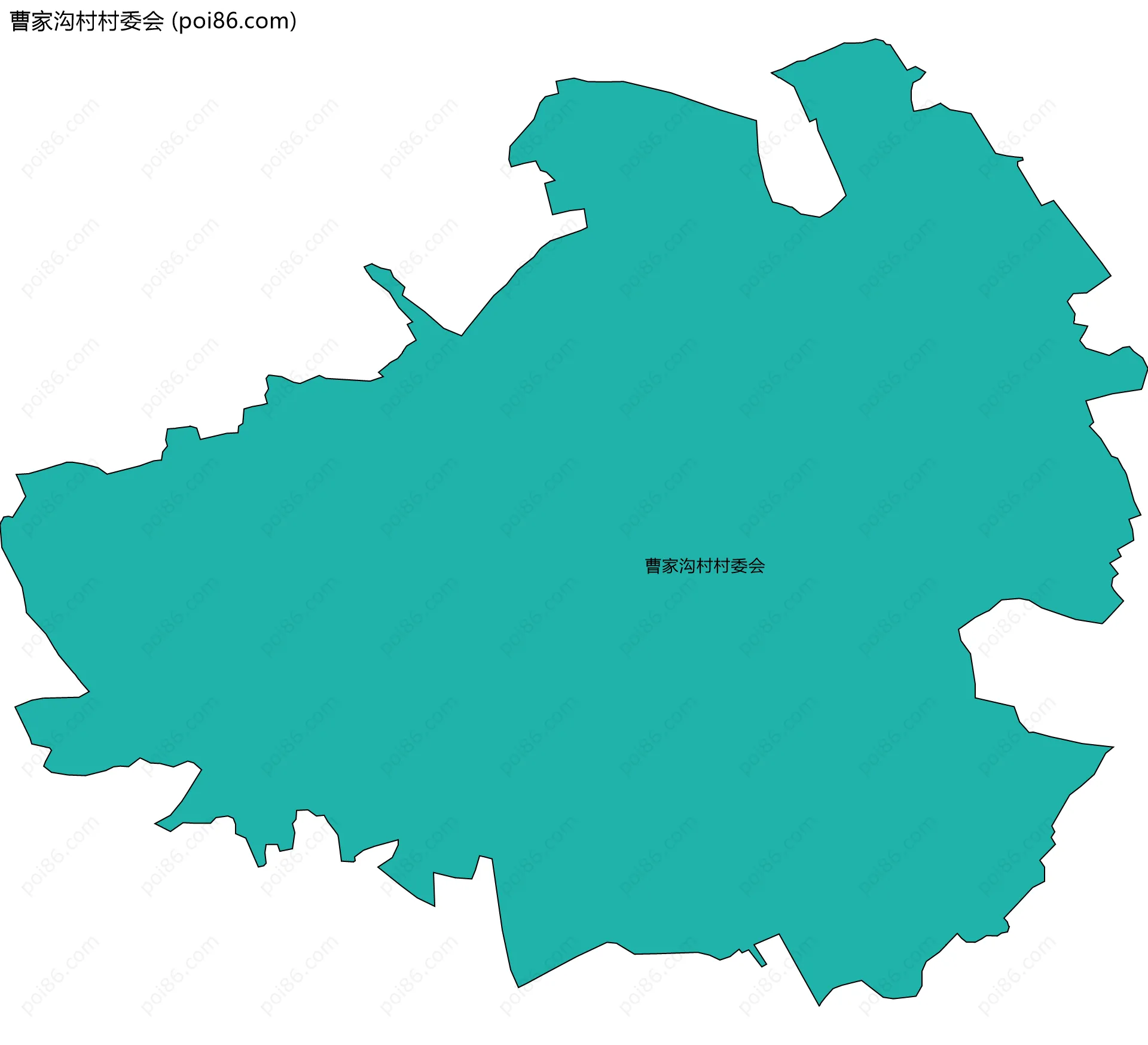 曹家沟村村委会边界地图