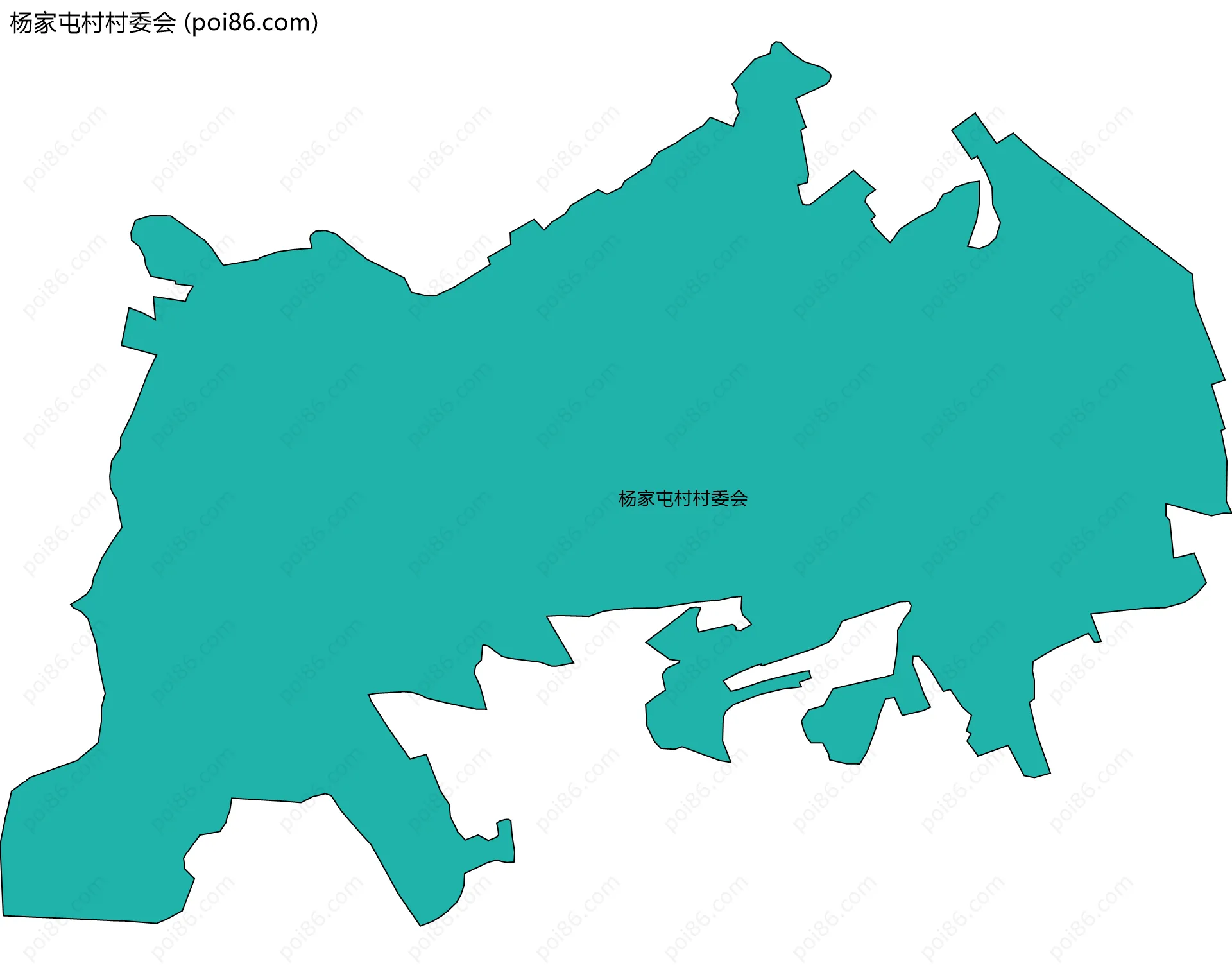 杨家屯村村委会边界地图