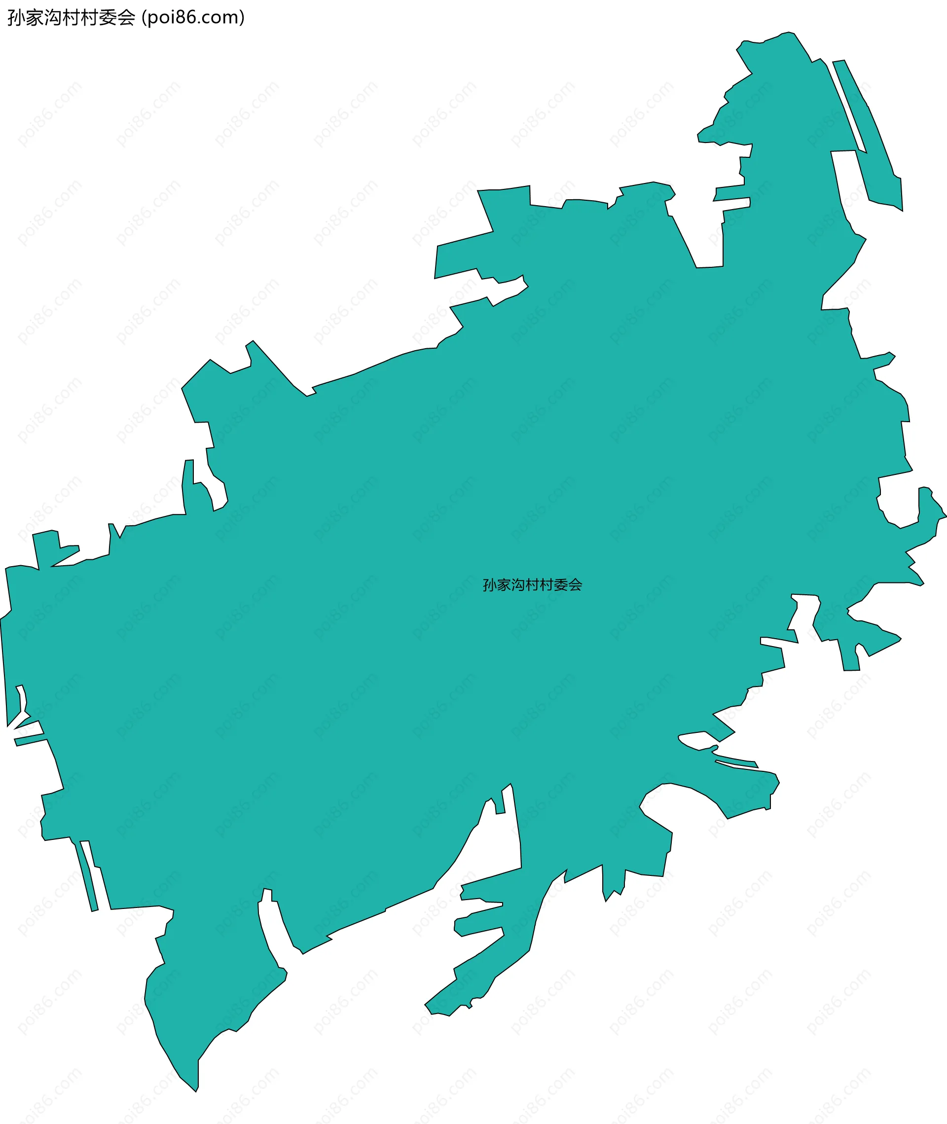 孙家沟村村委会边界地图