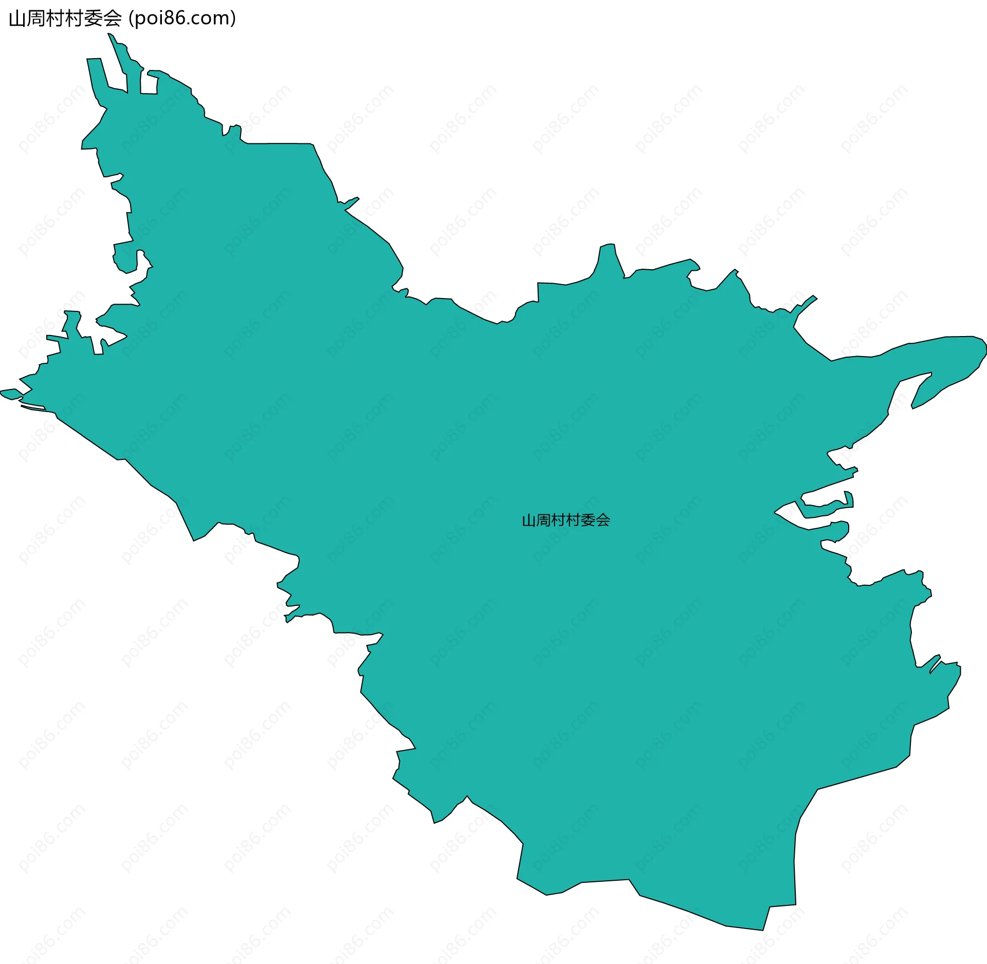 山周村村委会边界地图