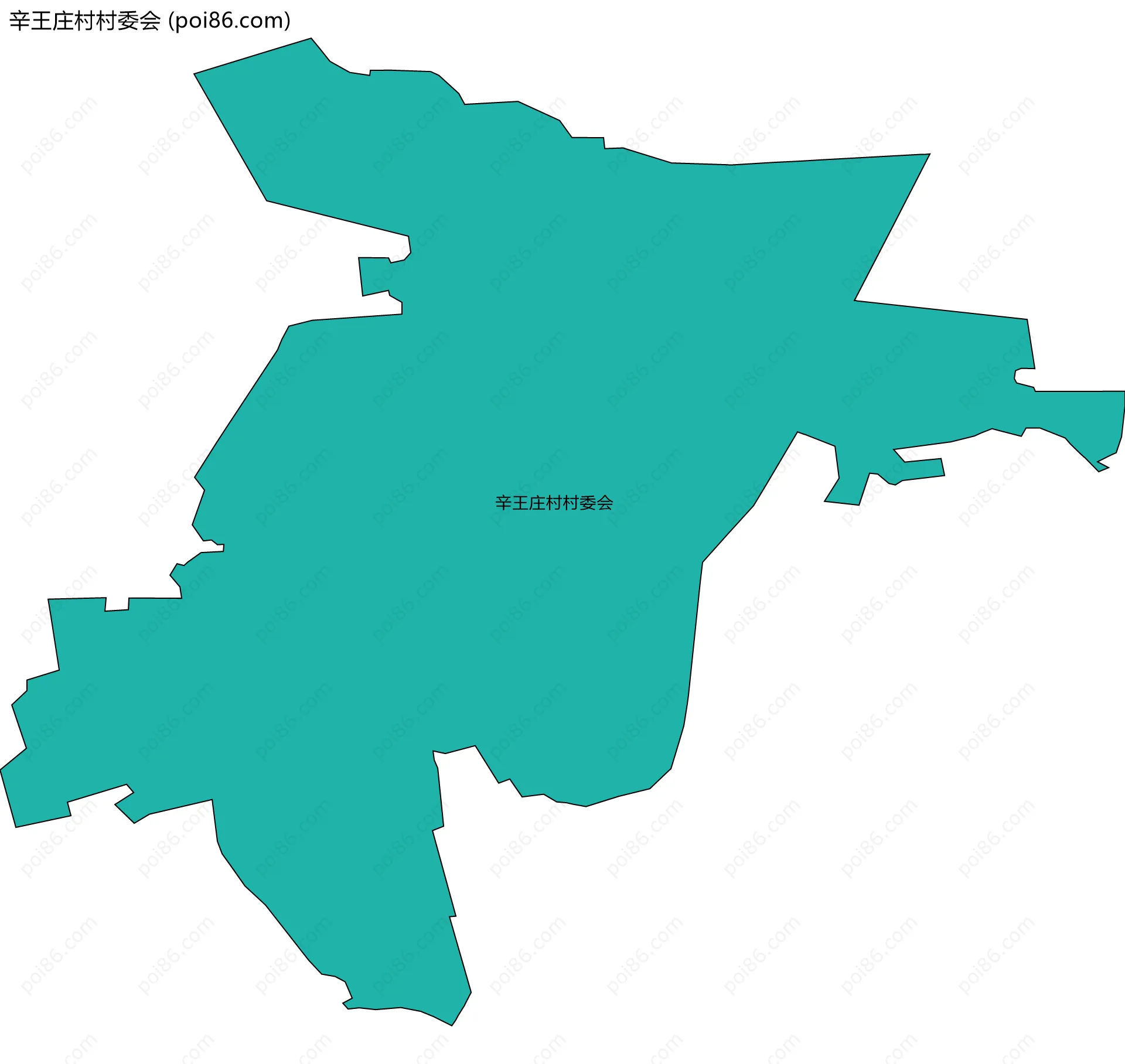 辛王庄村村委会边界地图