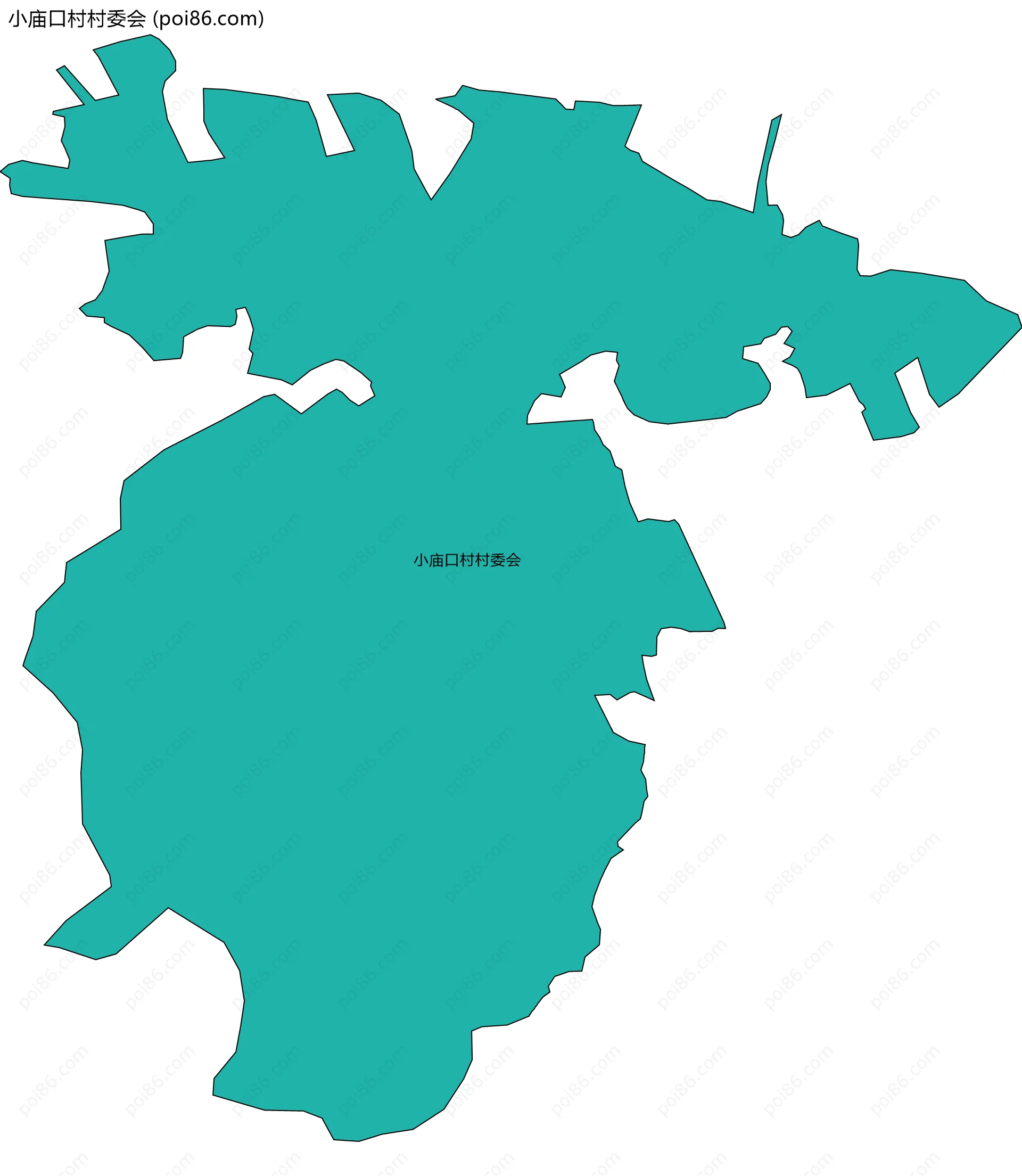 小庙口村村委会边界地图