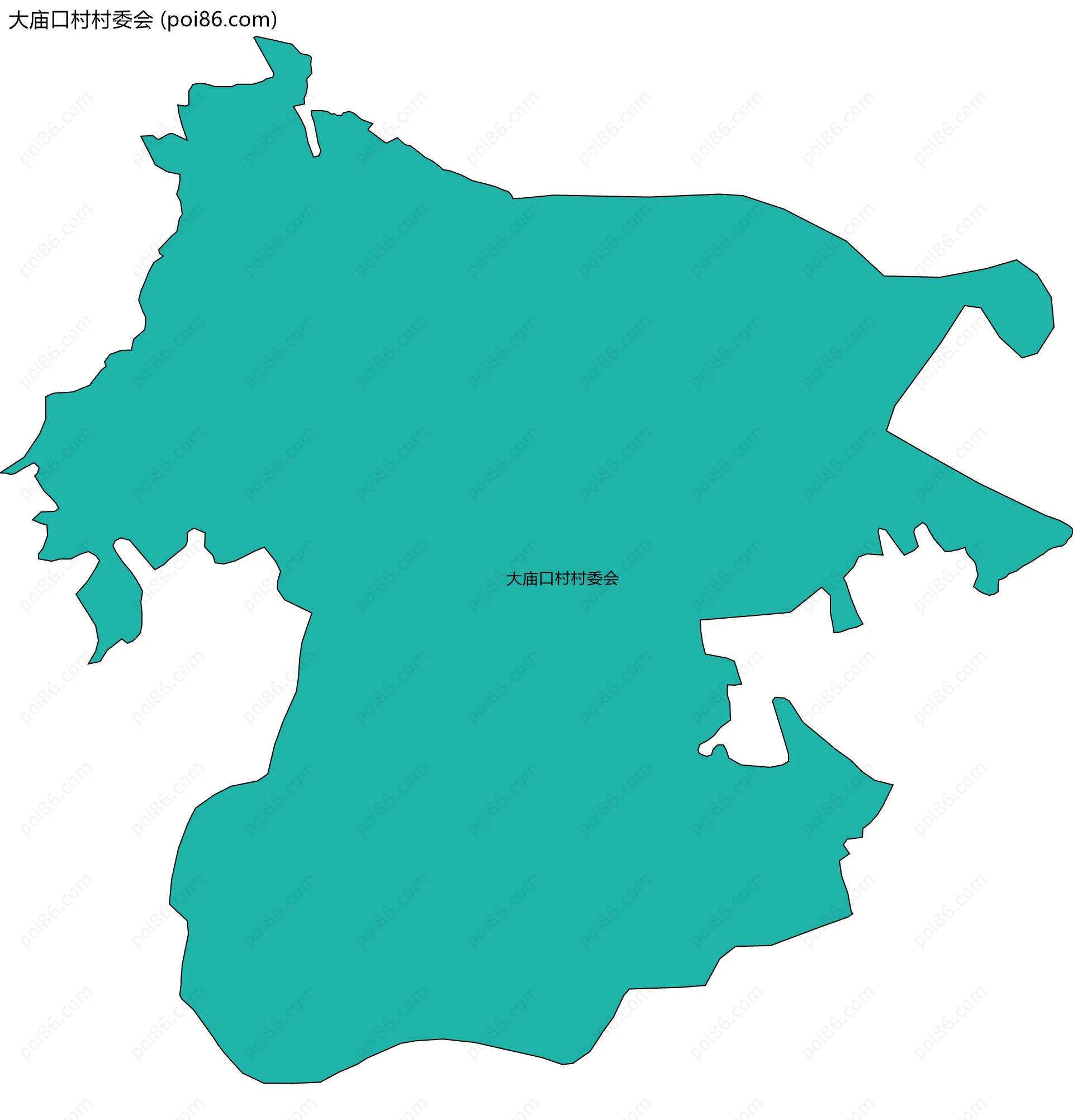 大庙口村村委会边界地图