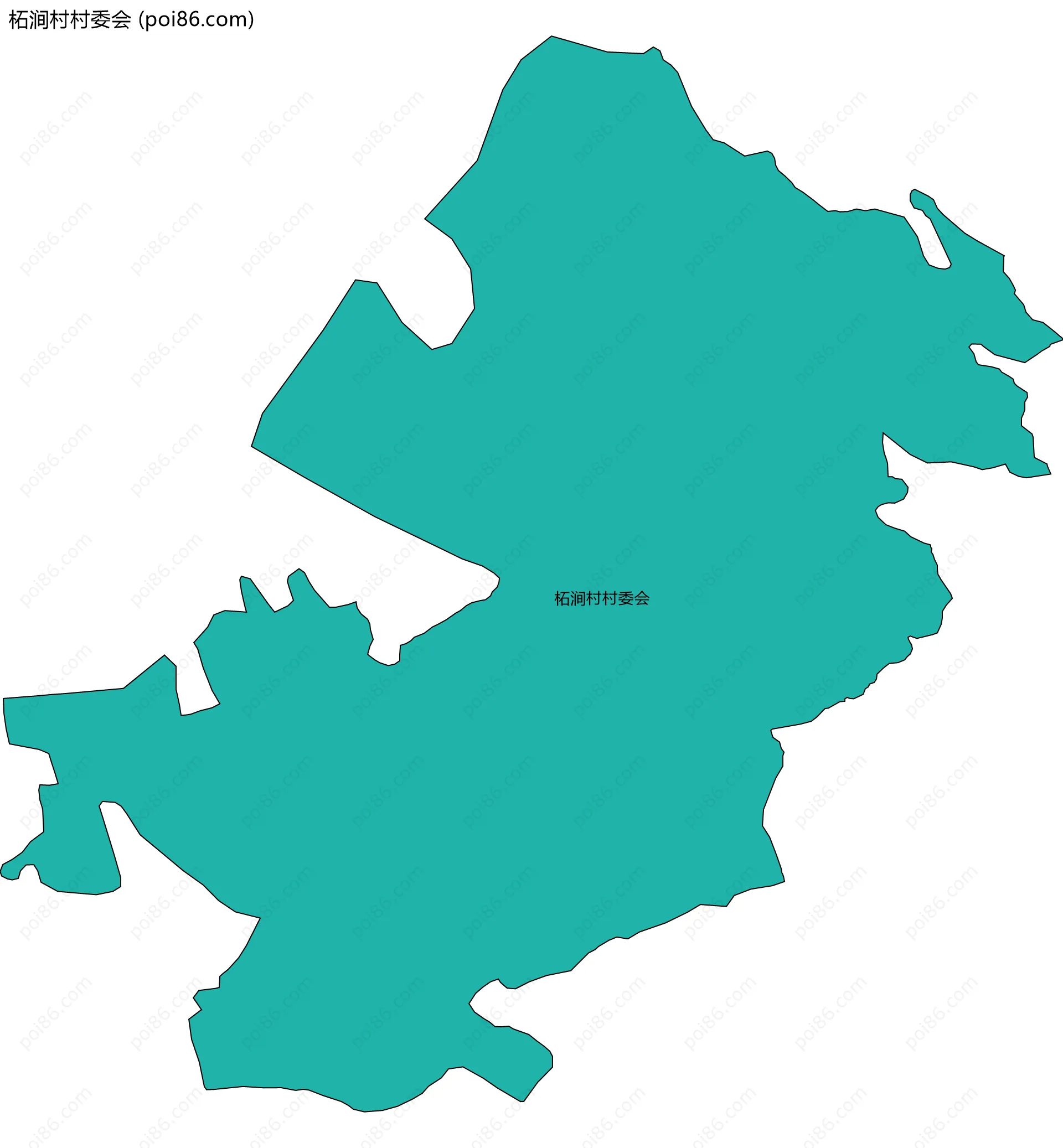 柘涧村村委会边界地图