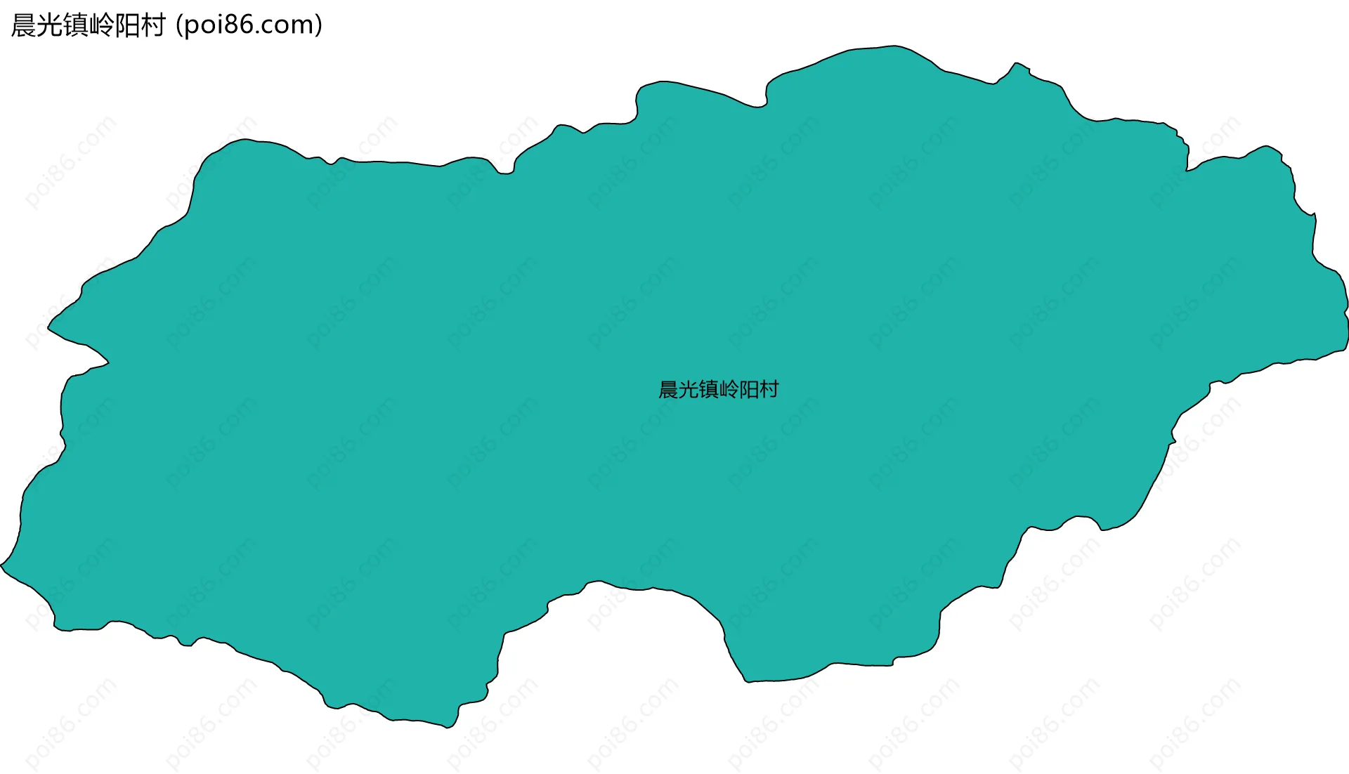 晨光镇岭阳村边界地图