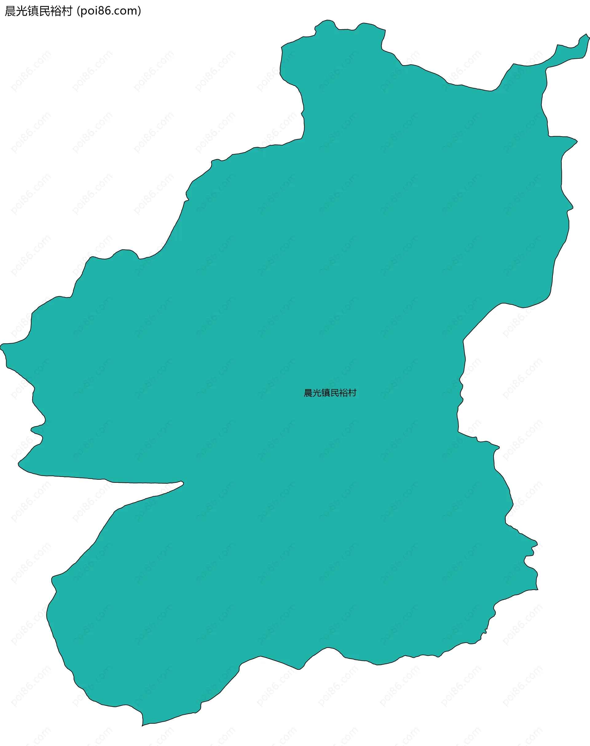 晨光镇民裕村边界地图