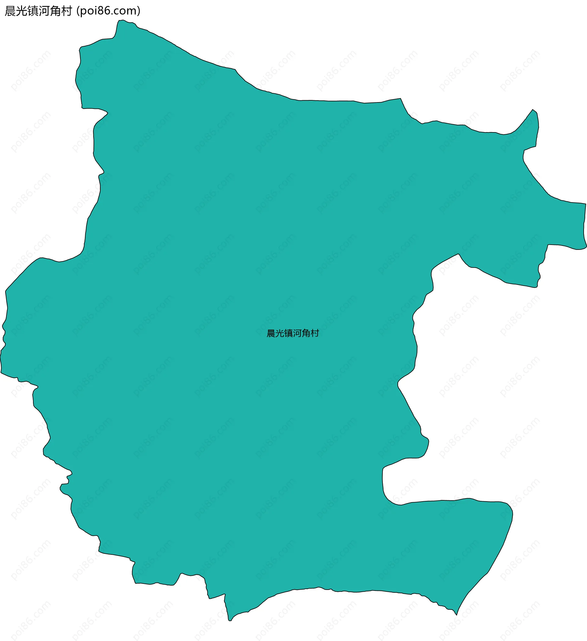晨光镇河角村边界地图