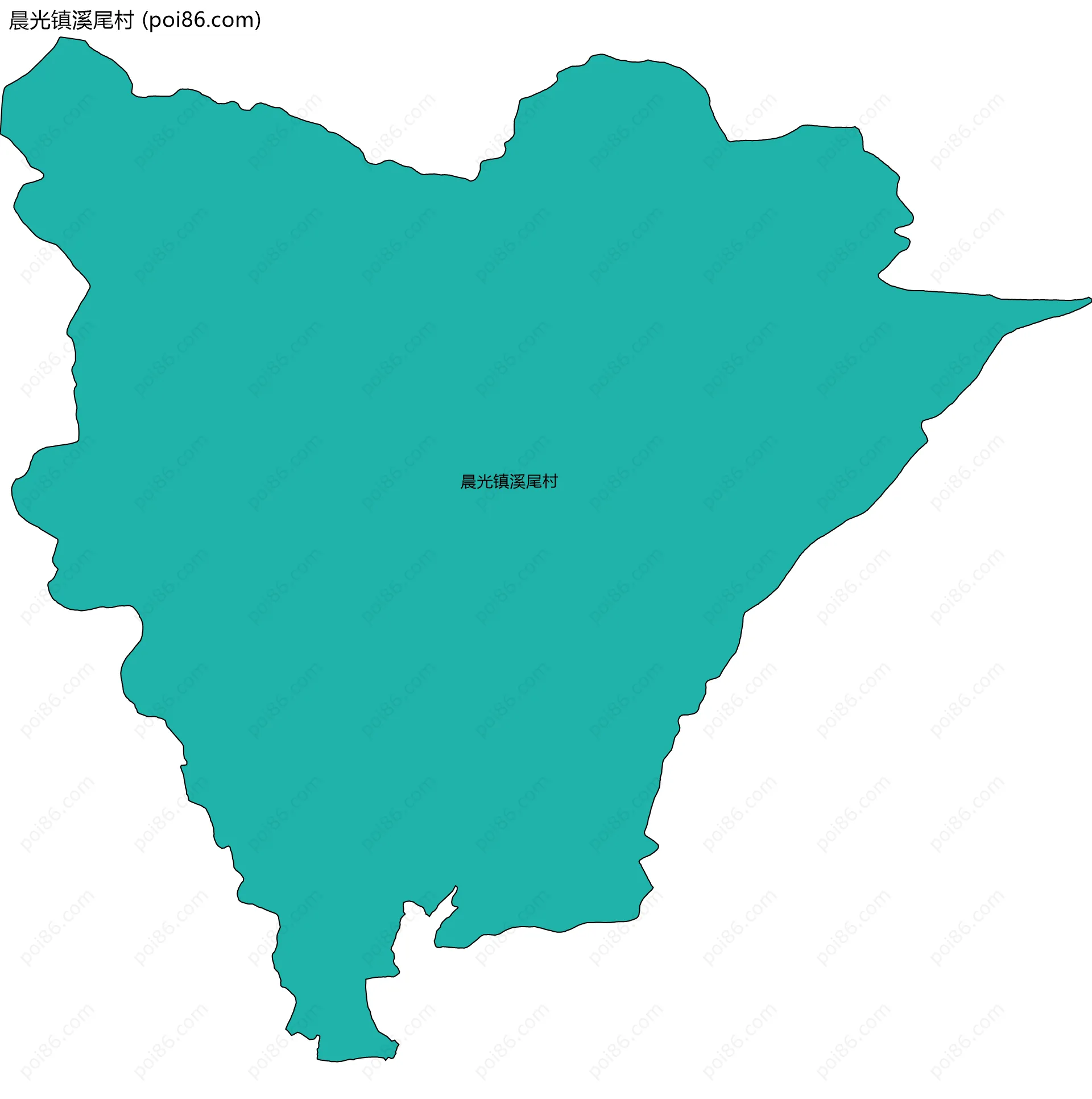 晨光镇溪尾村边界地图