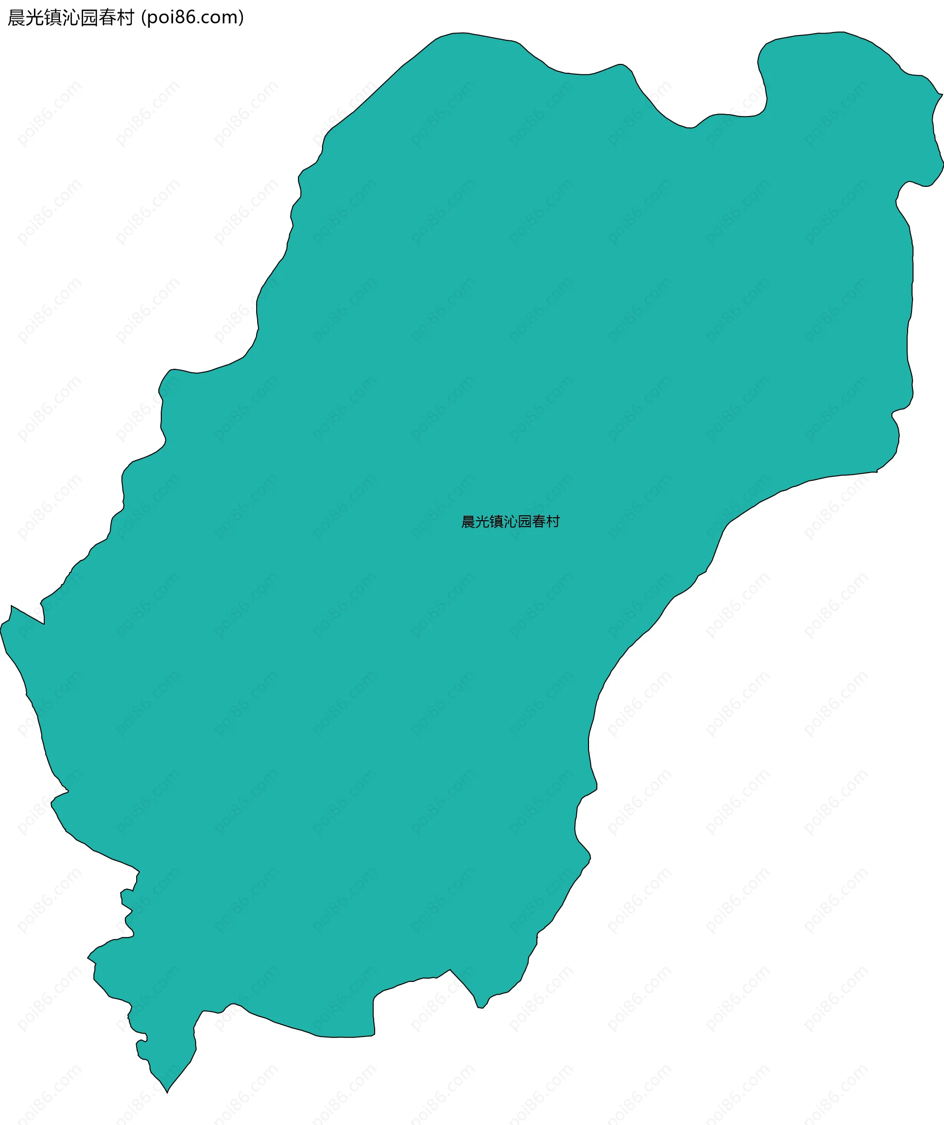 晨光镇沁园春村边界地图