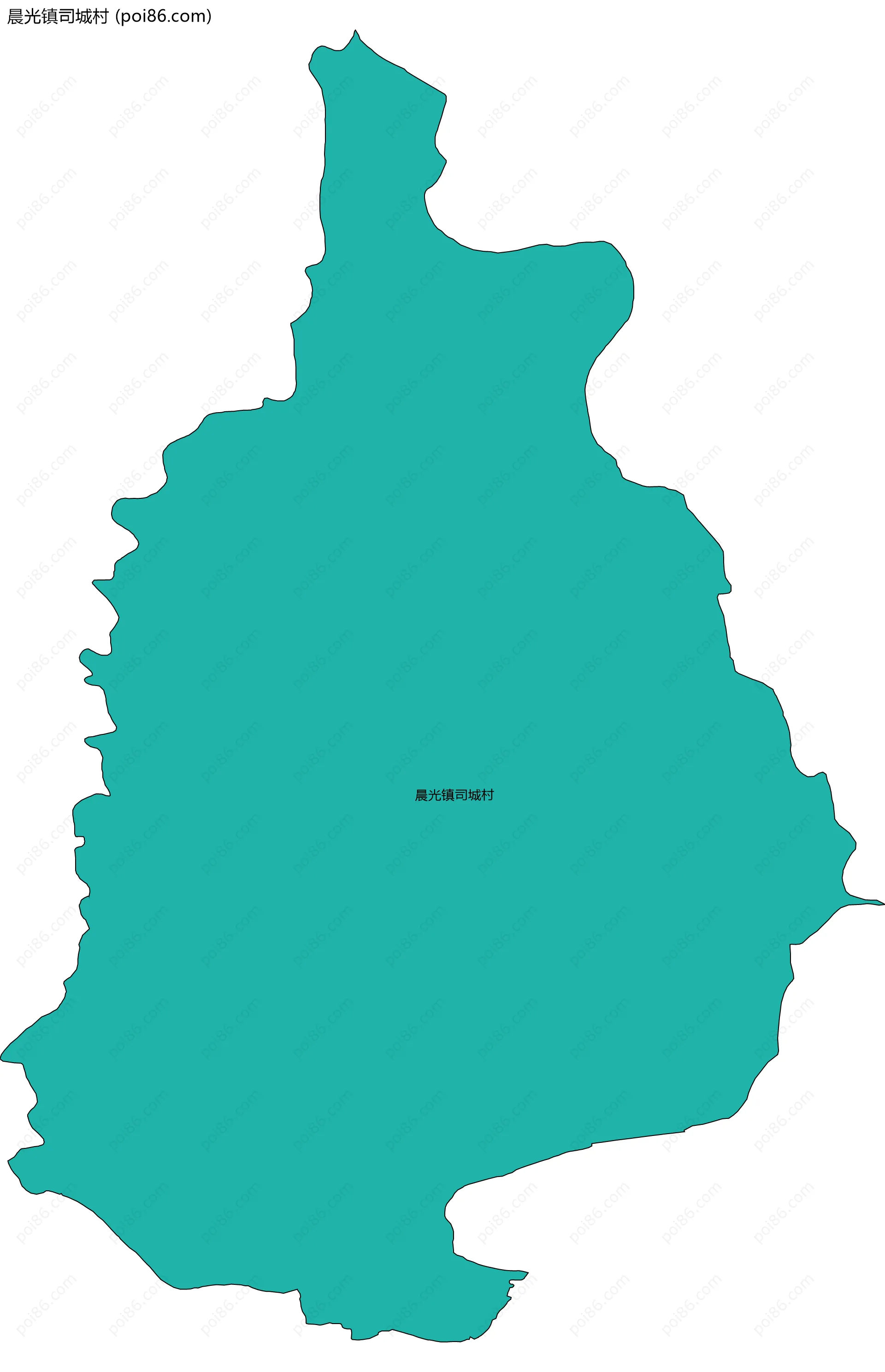 晨光镇司城村边界地图