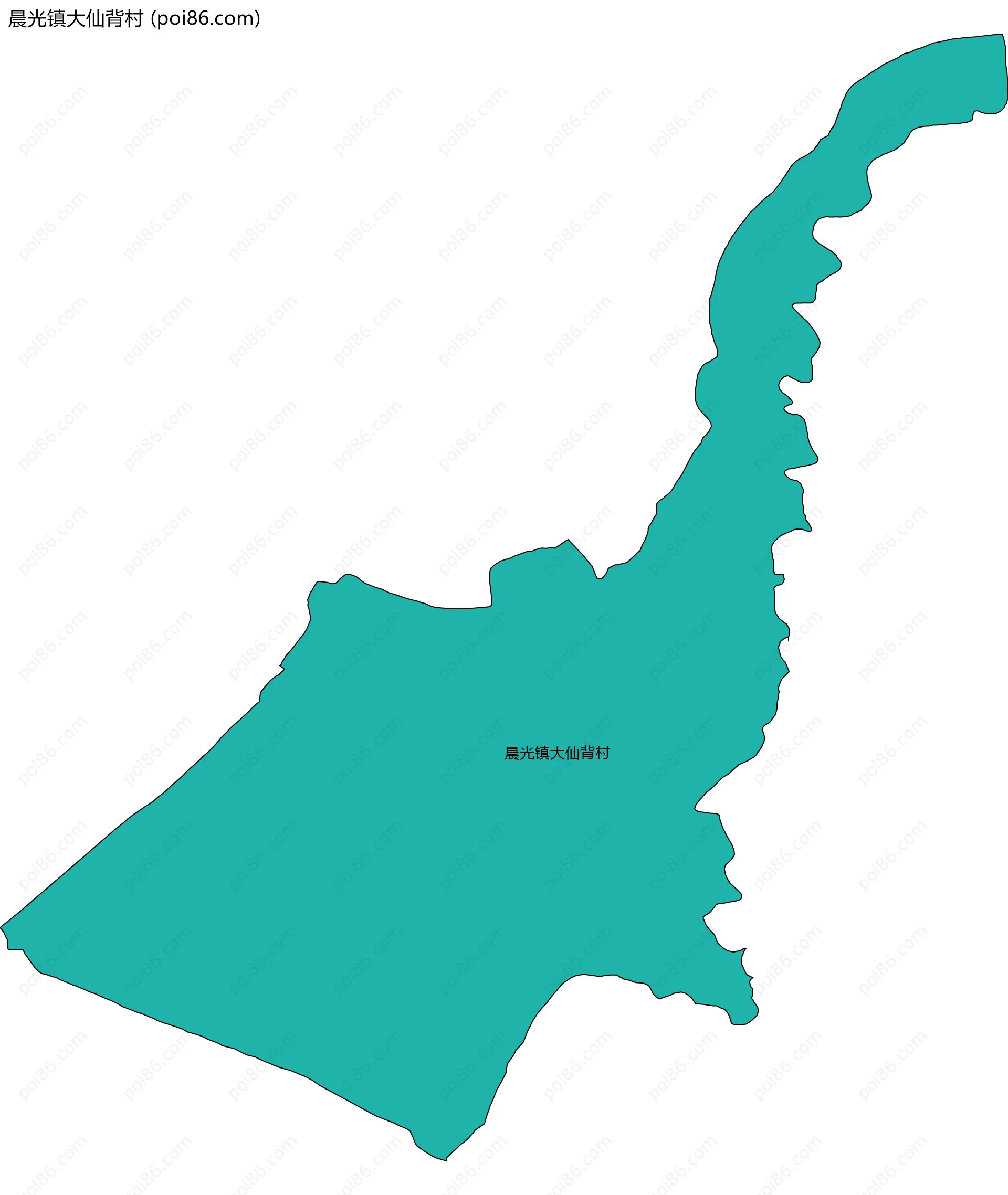 晨光镇大仙背村边界地图