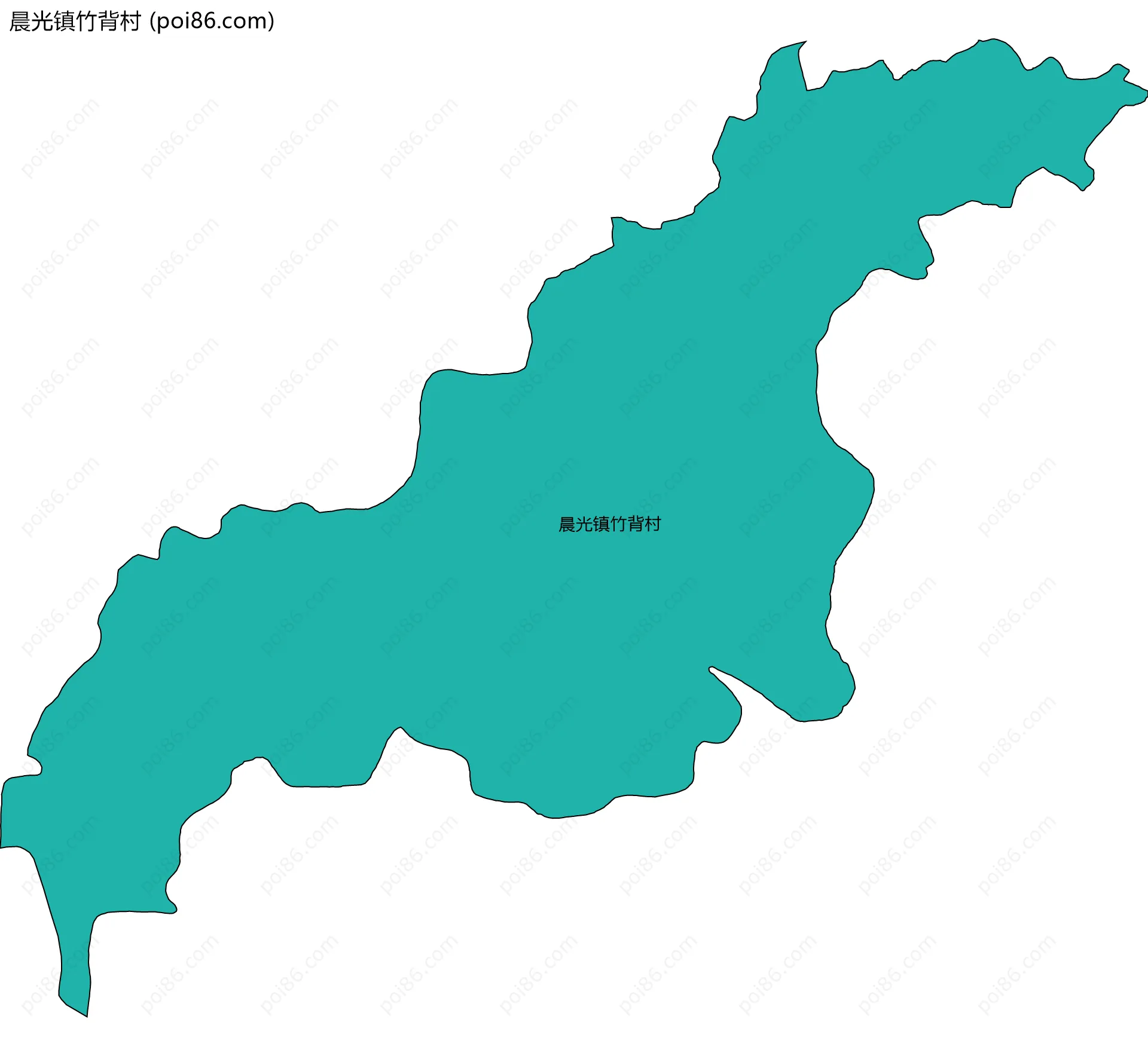 晨光镇竹背村边界地图