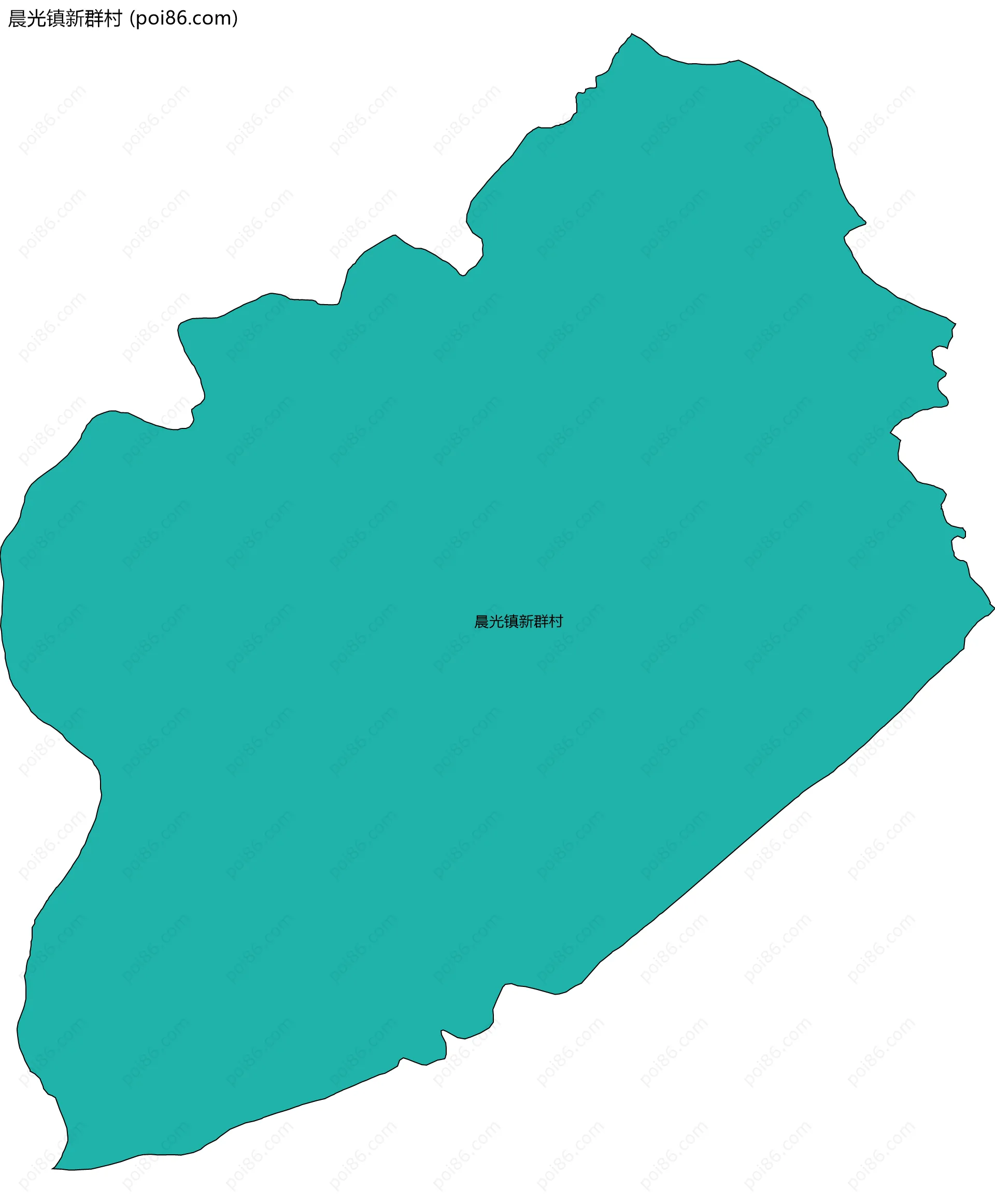 晨光镇新群村边界地图