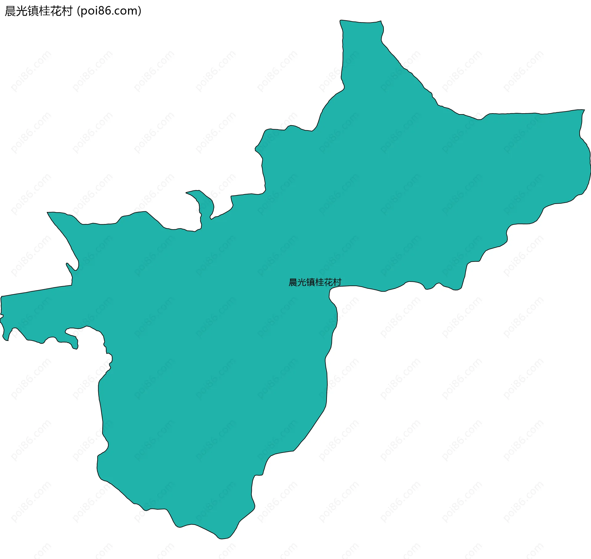 晨光镇桂花村边界地图