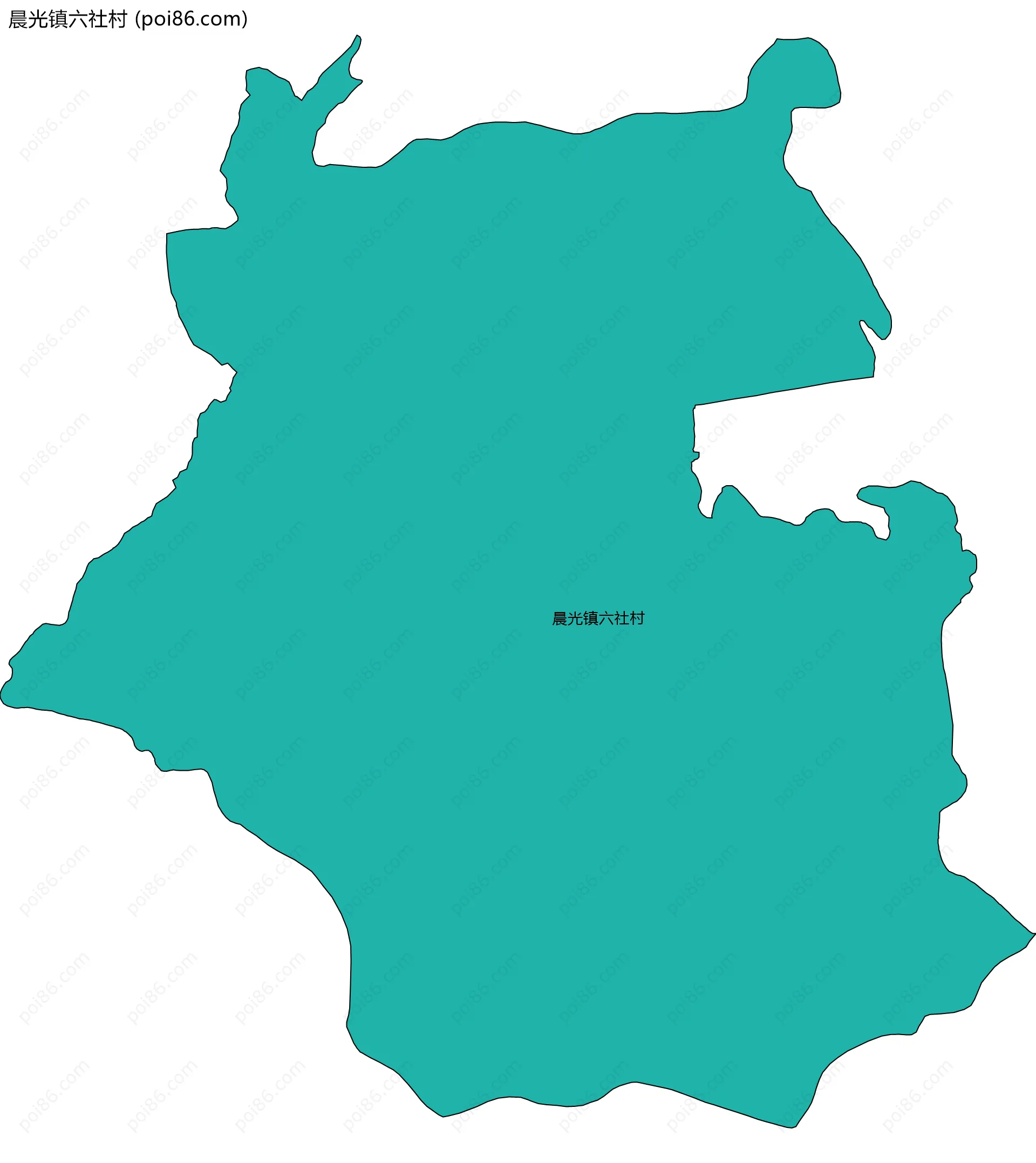 晨光镇六社村边界地图