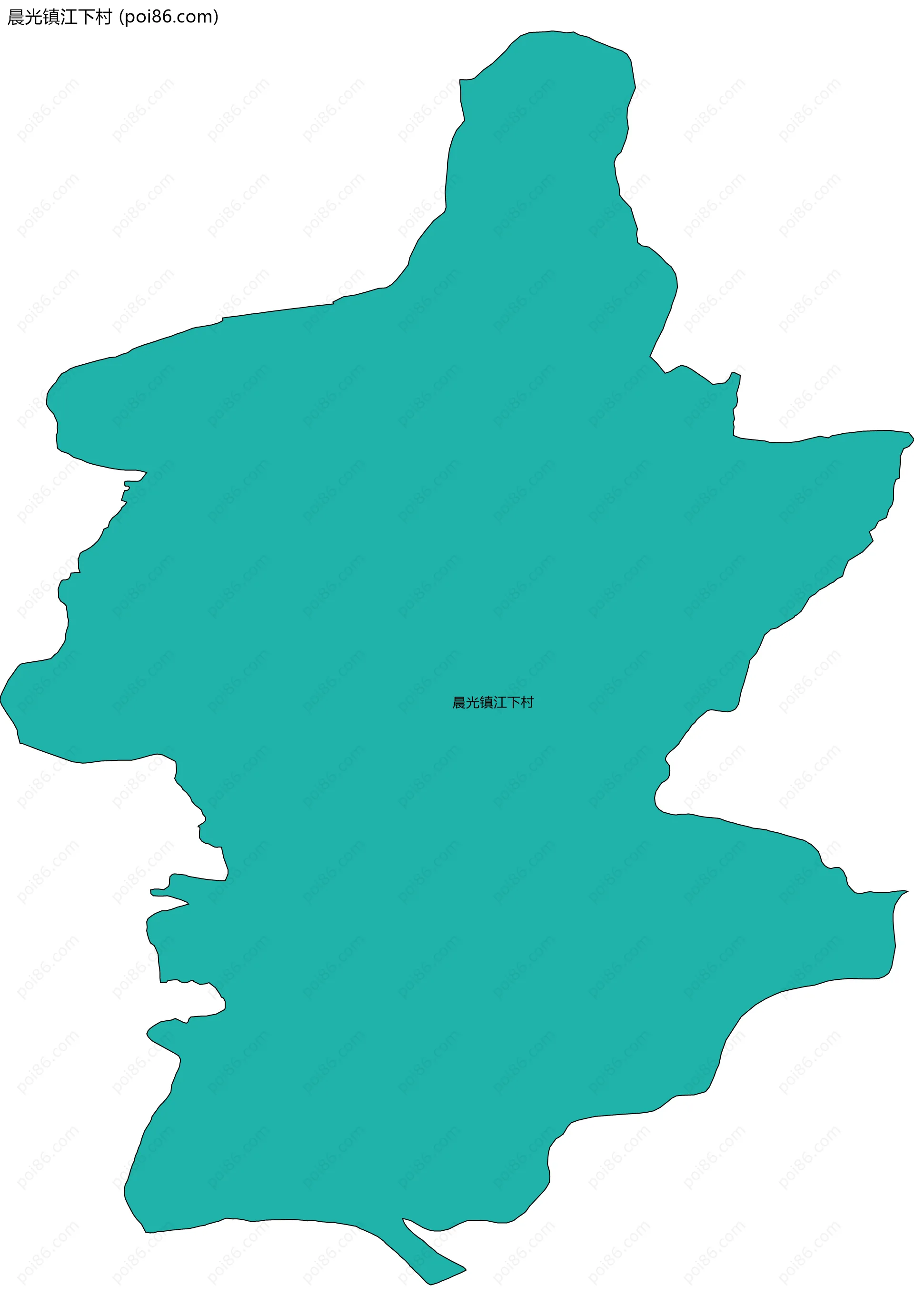 晨光镇江下村边界地图