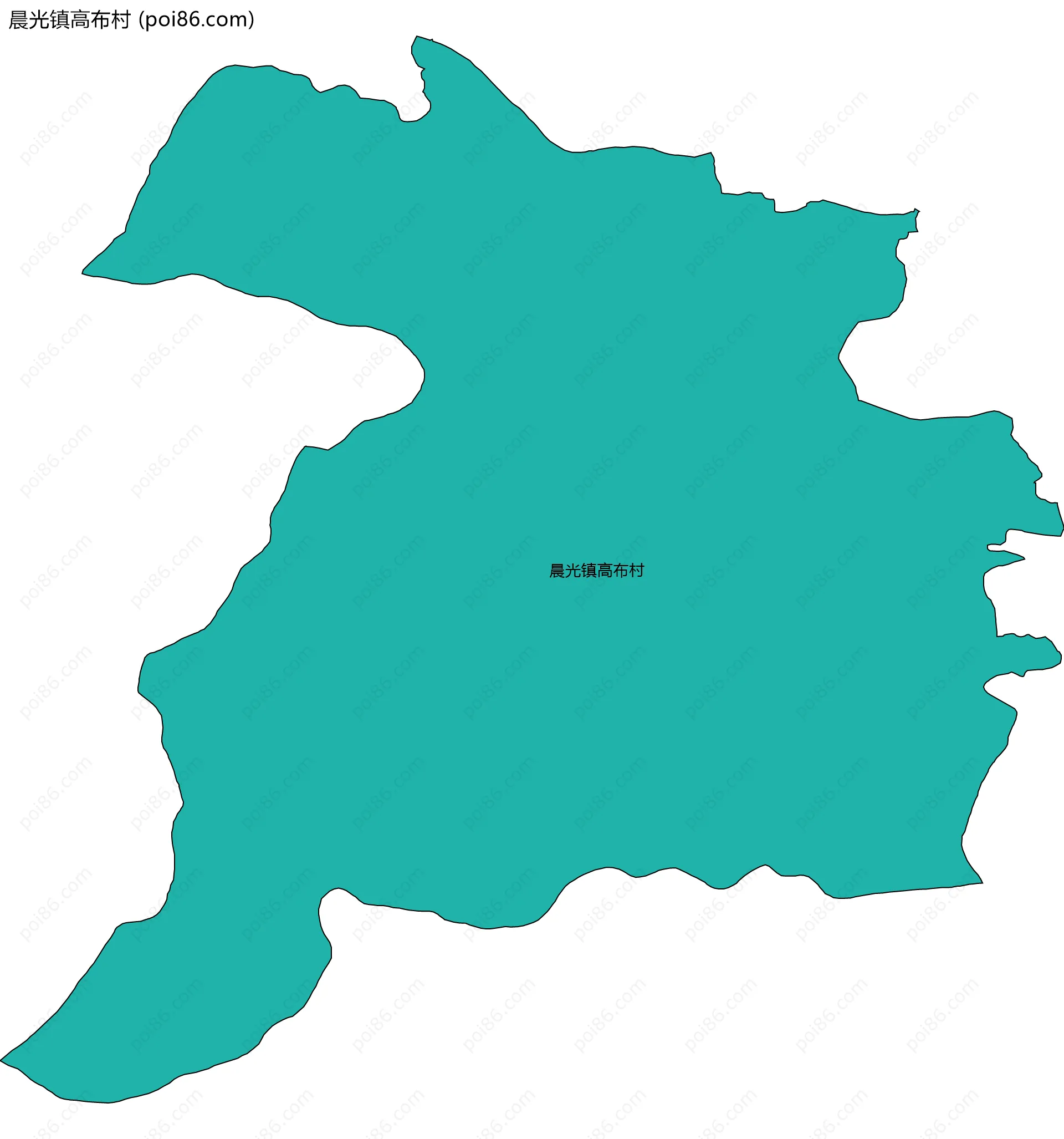 晨光镇高布村边界地图