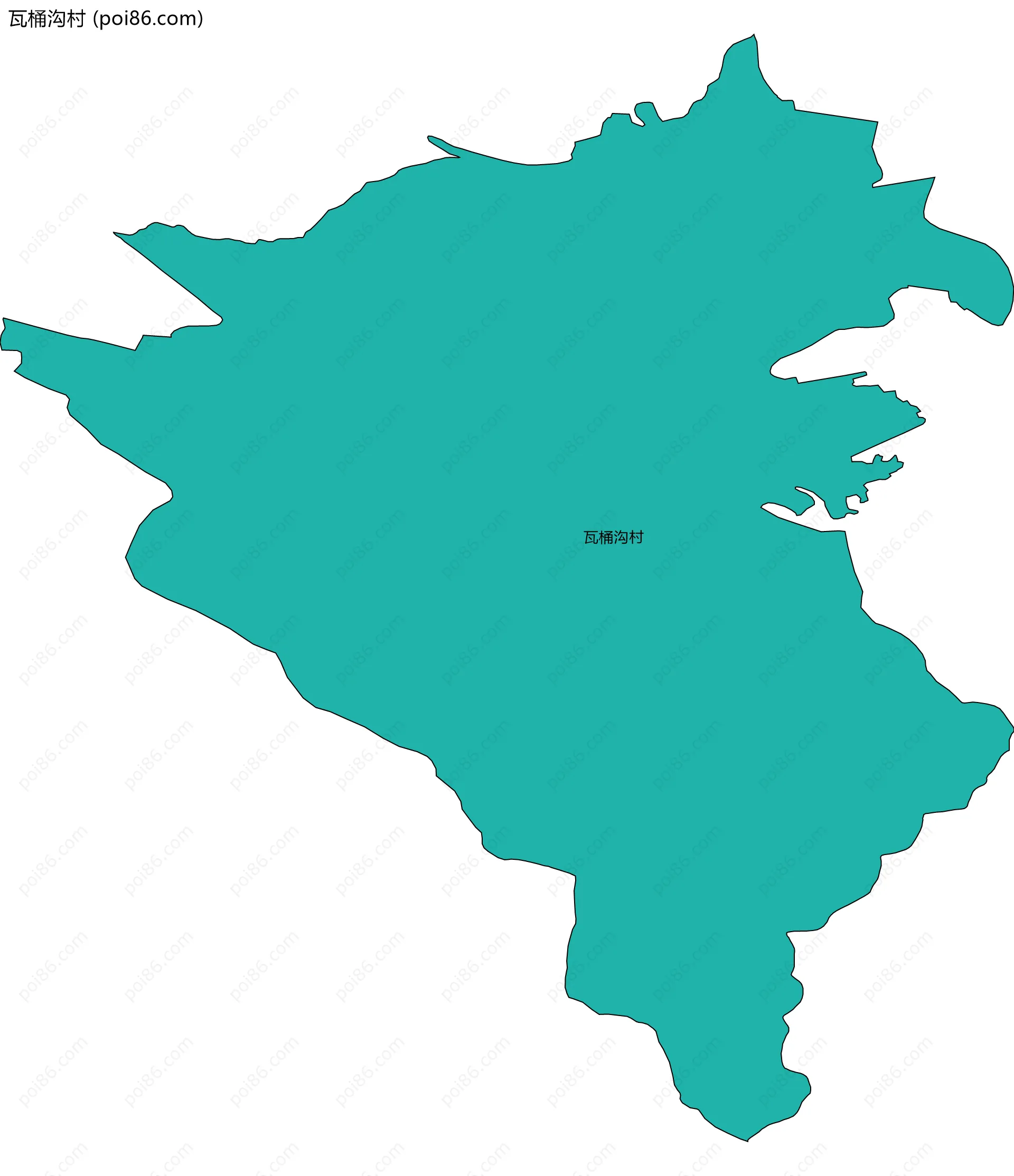 瓦桶沟村边界地图