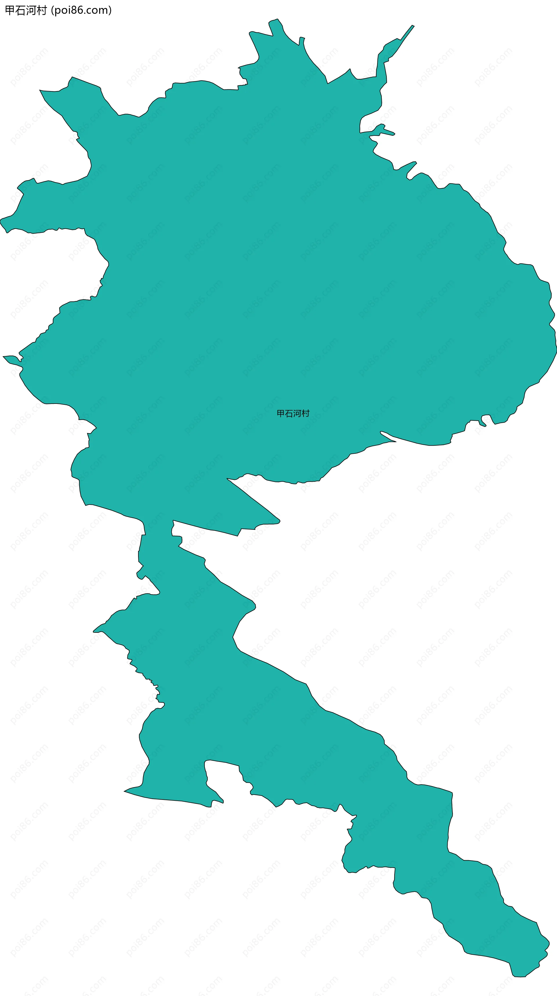 甲石河村边界地图