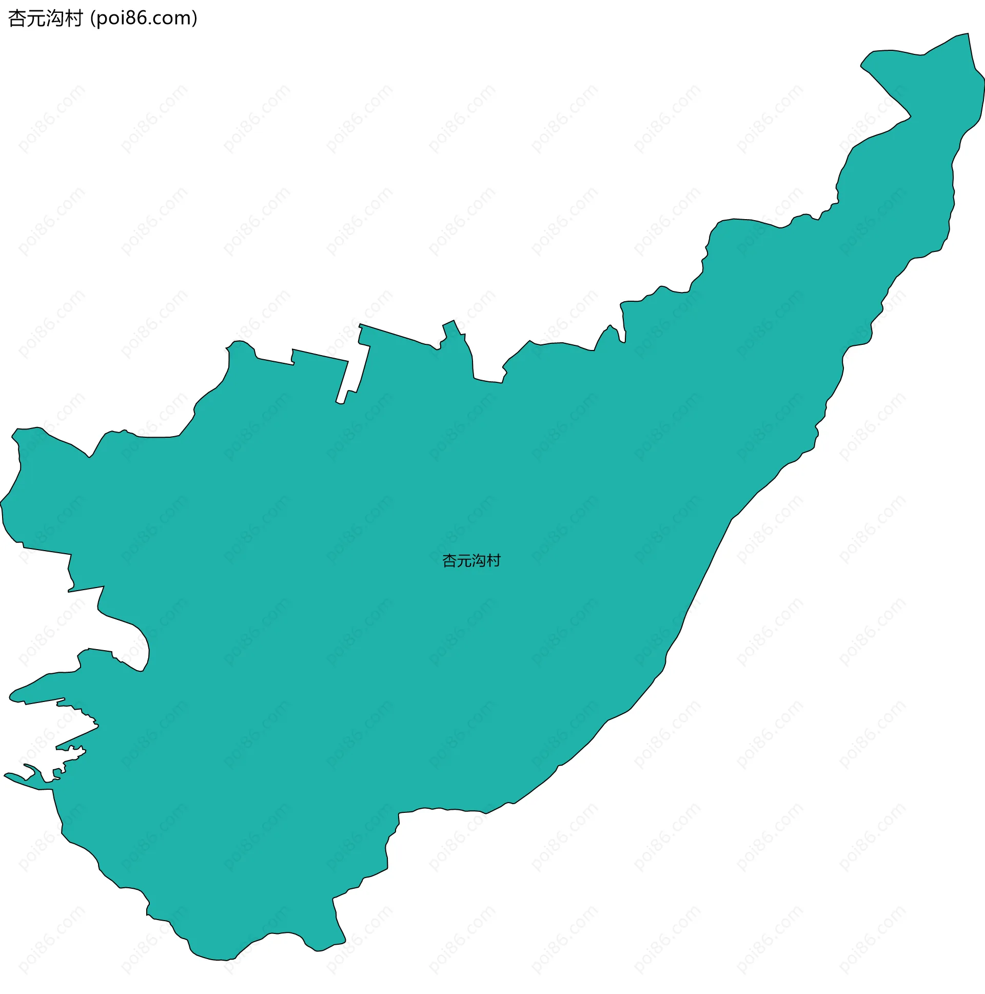 杏元沟村边界地图