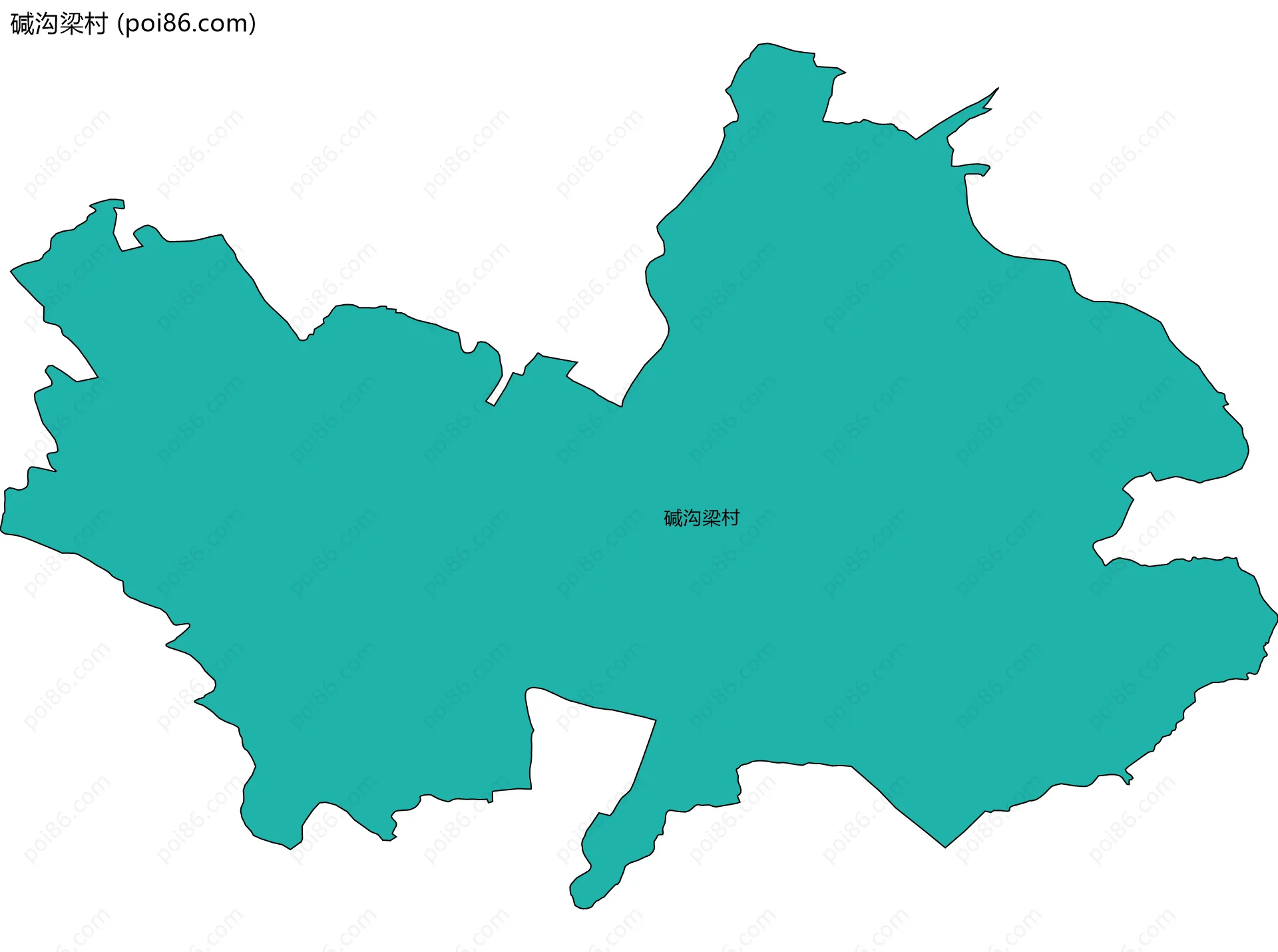 碱沟梁村边界地图