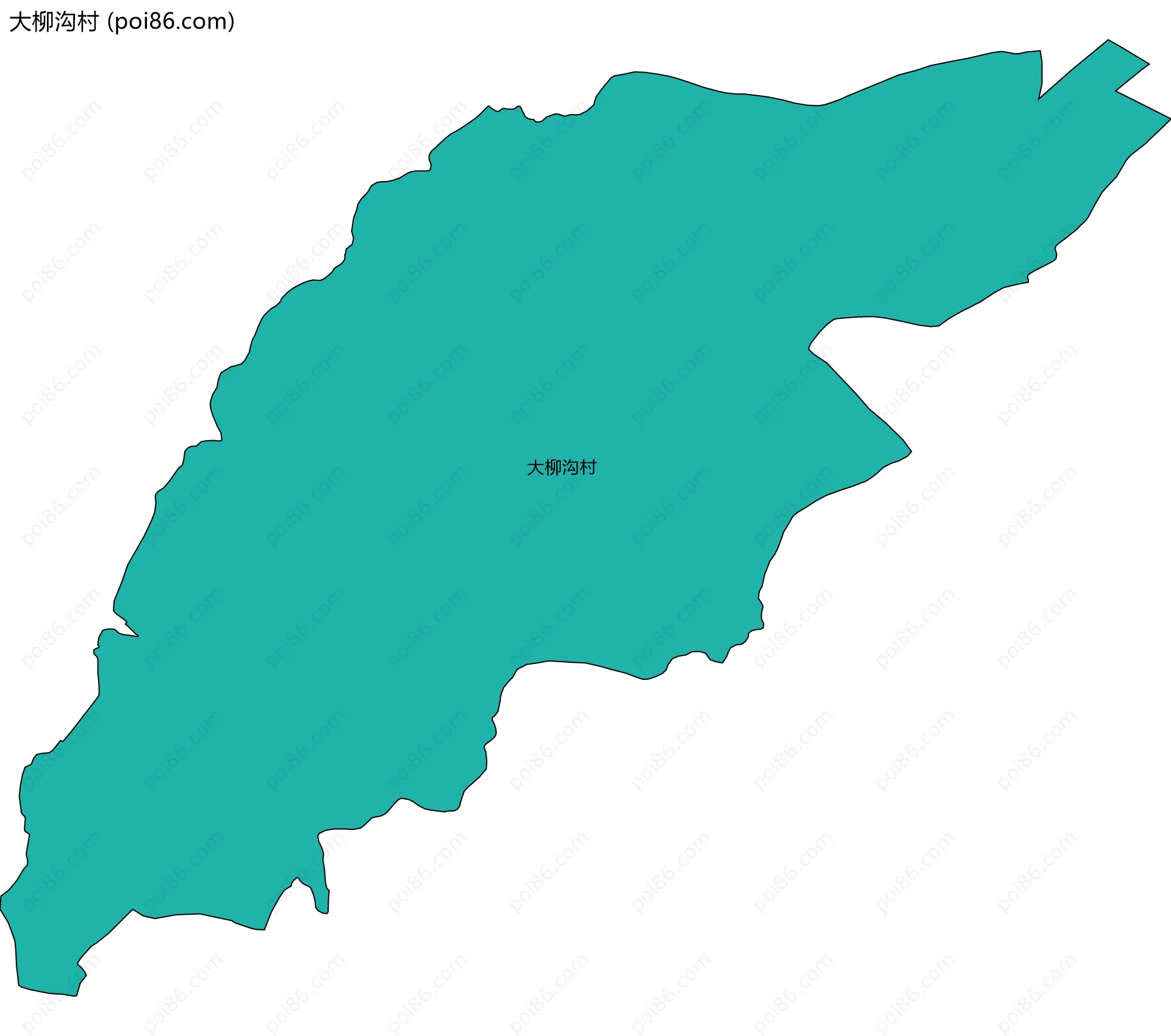 大柳沟村边界地图